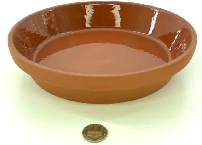 Futterschale glasiert 25 x 5,3 cm (Ø23,5 cm innen)