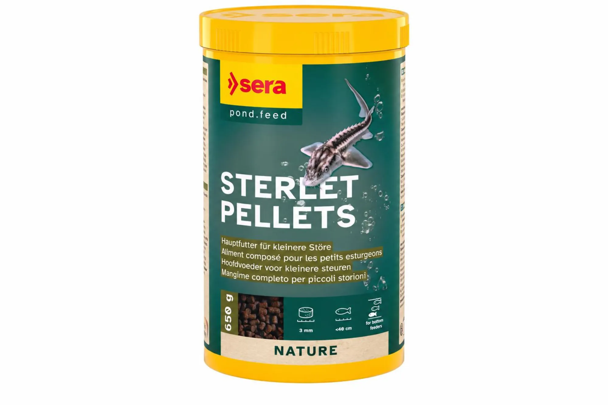 sera Sterlet Pellets 1.000 ml (650 g) – KI-generierte Abbildung aus Produktreferenz
