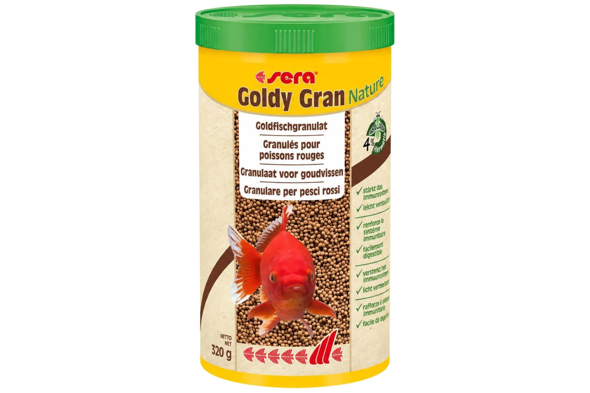 Sera Pond Goldy Granules nature 1000 ml – KI-generierte Abbildung aus Produktreferenz