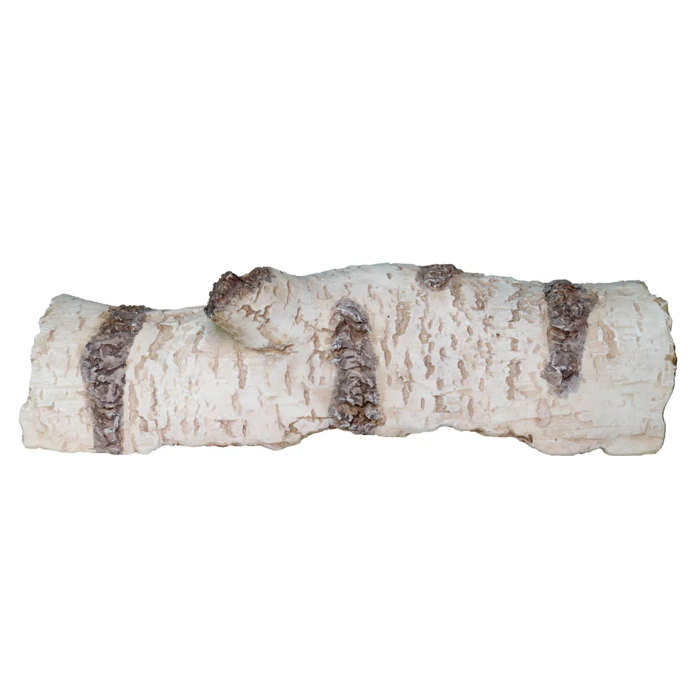 Hobby Birch Tunnel 2: Birkenrinden-Tunnel als Versteck für Terrarien, Amphibien, Reptilien und Nager; naturrealistische weiße Rinde aus robustem, wasserneutralem Polyresin, Maße 25,5 × 9 × 7,5 cm