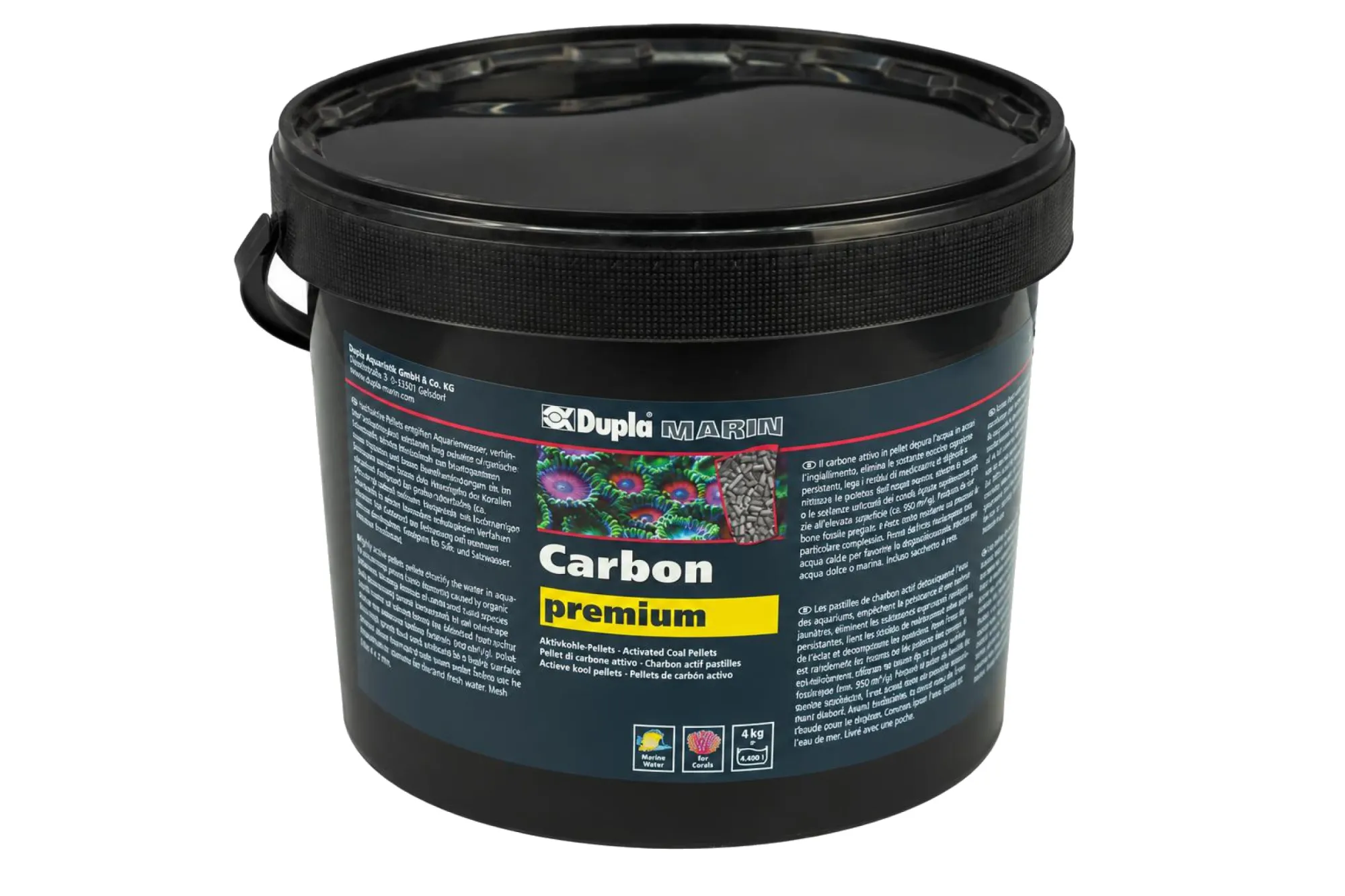 Dupla Marin Carbon premium 4 kg Eimer – KI-generierte Abbildung aus Produktreferenz