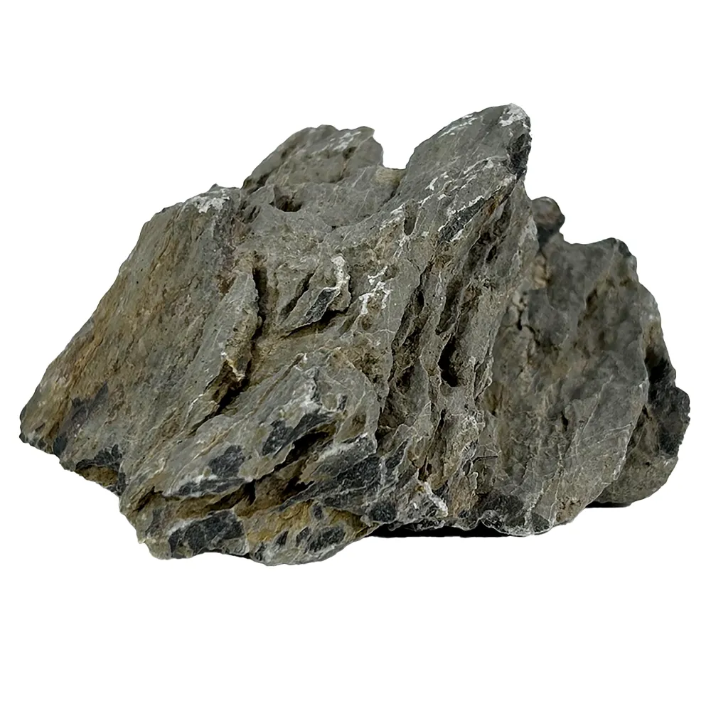 Hobby Thunder Stone 2, zerklüftet flächig gebrochener Naturstein (2,5–3,5 kg), graubraune Schieferstruktur mit Kanten zum Stapeln, ideal für Aquascapes und Terrarien