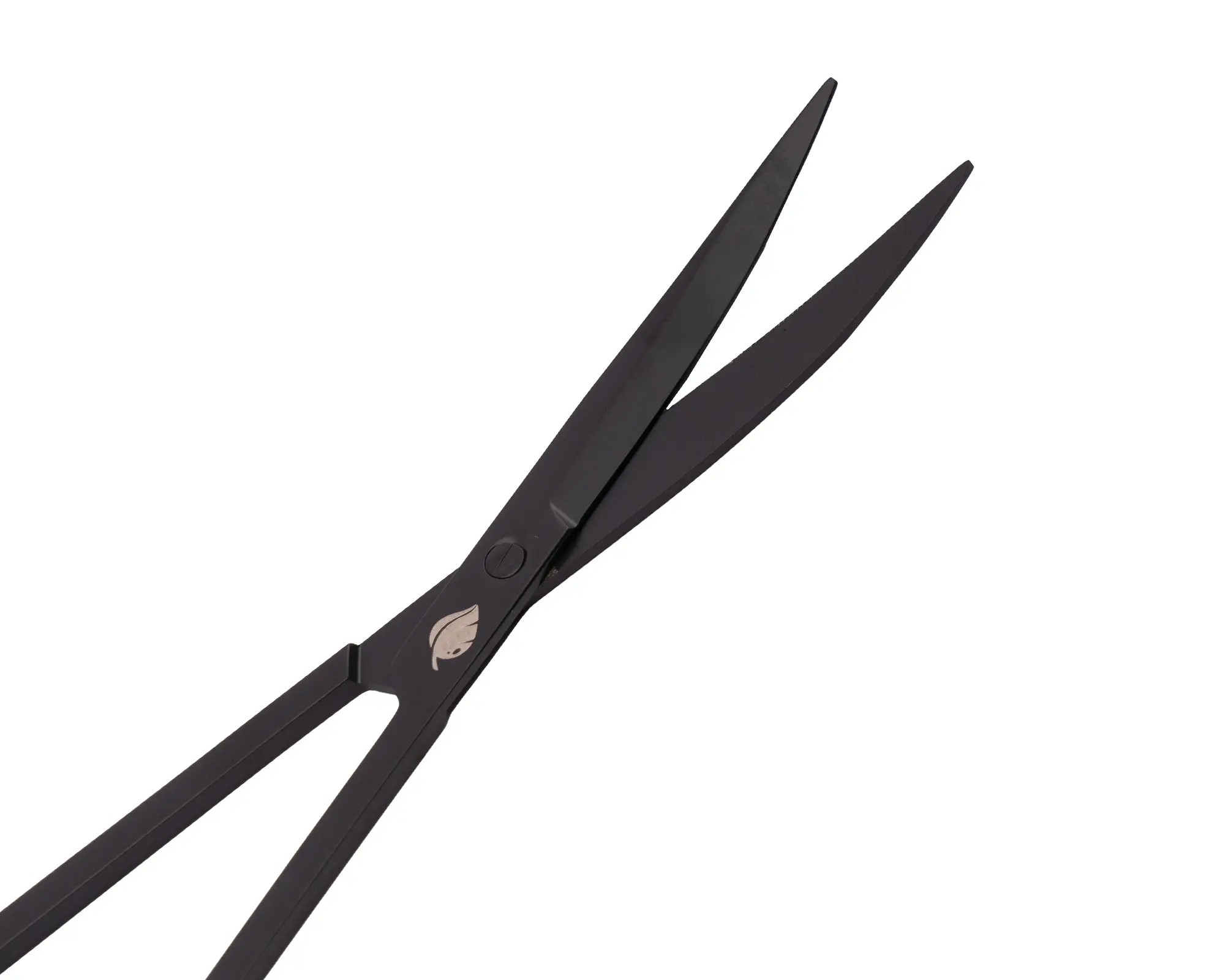 Schwarze Schneiderschere auf weißem Hintergrund