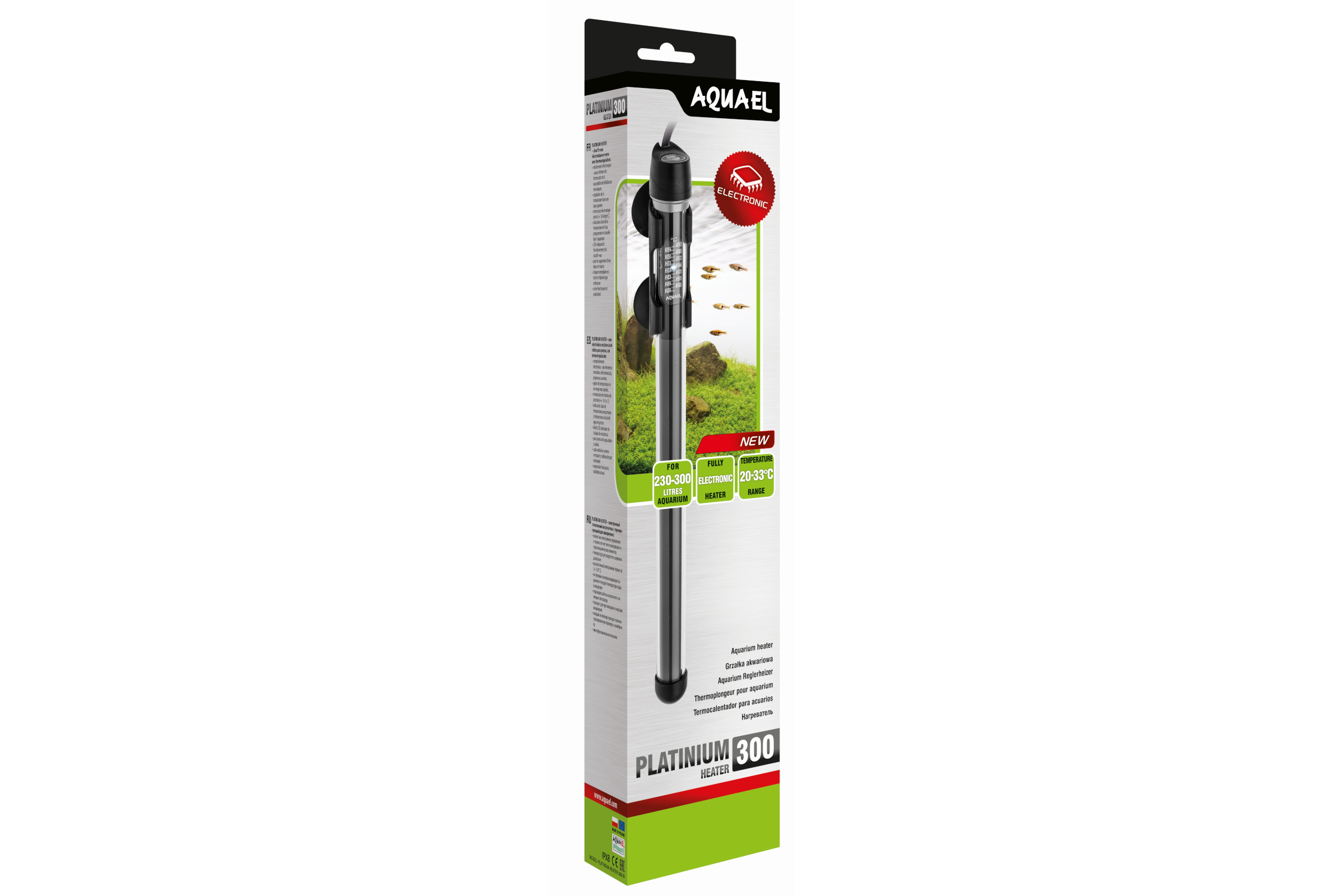 Aquael Platinium Heater, Glas-Heizstab, 300 W