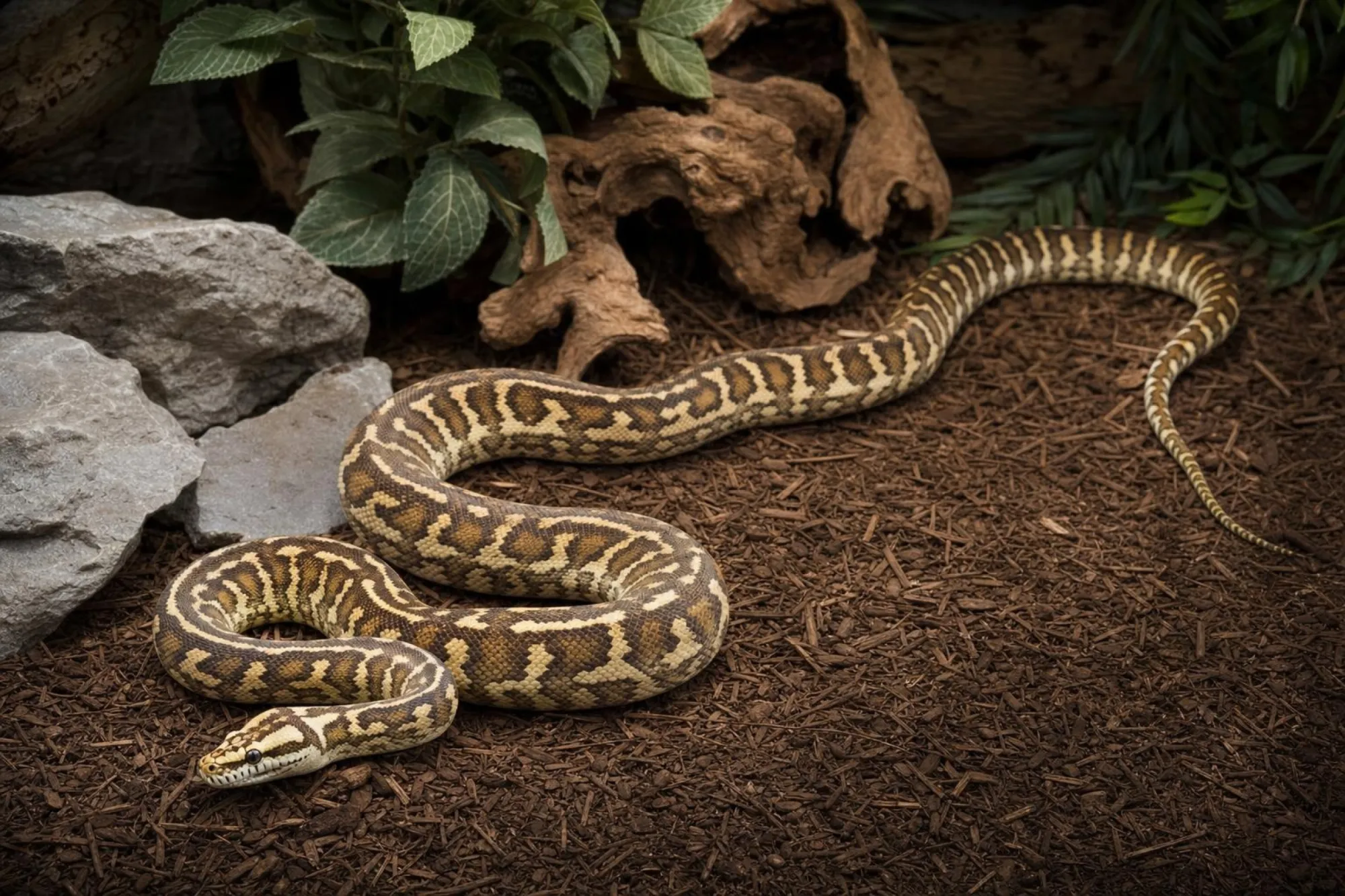 Teppichpython „Caramel Zebra“, Morelia spilota