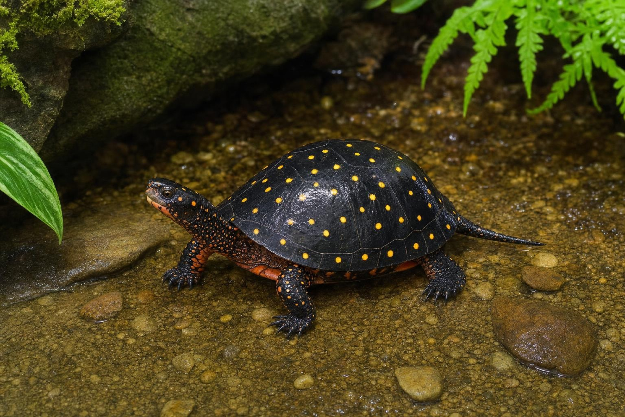 Tropfenschildkröte, Clemmys guttata
