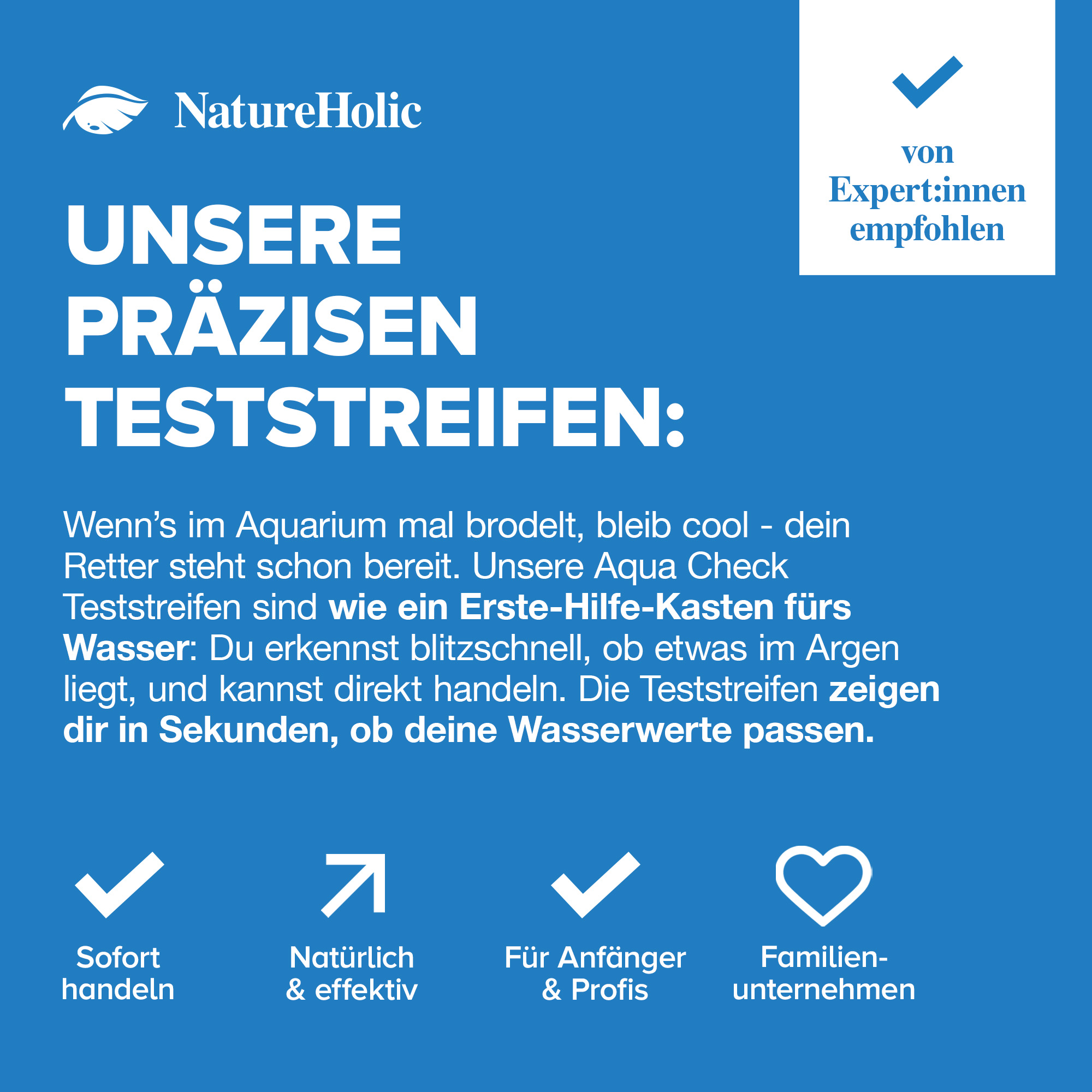 Aqua-Check Teststreifen für Aquarien von NatureHolic