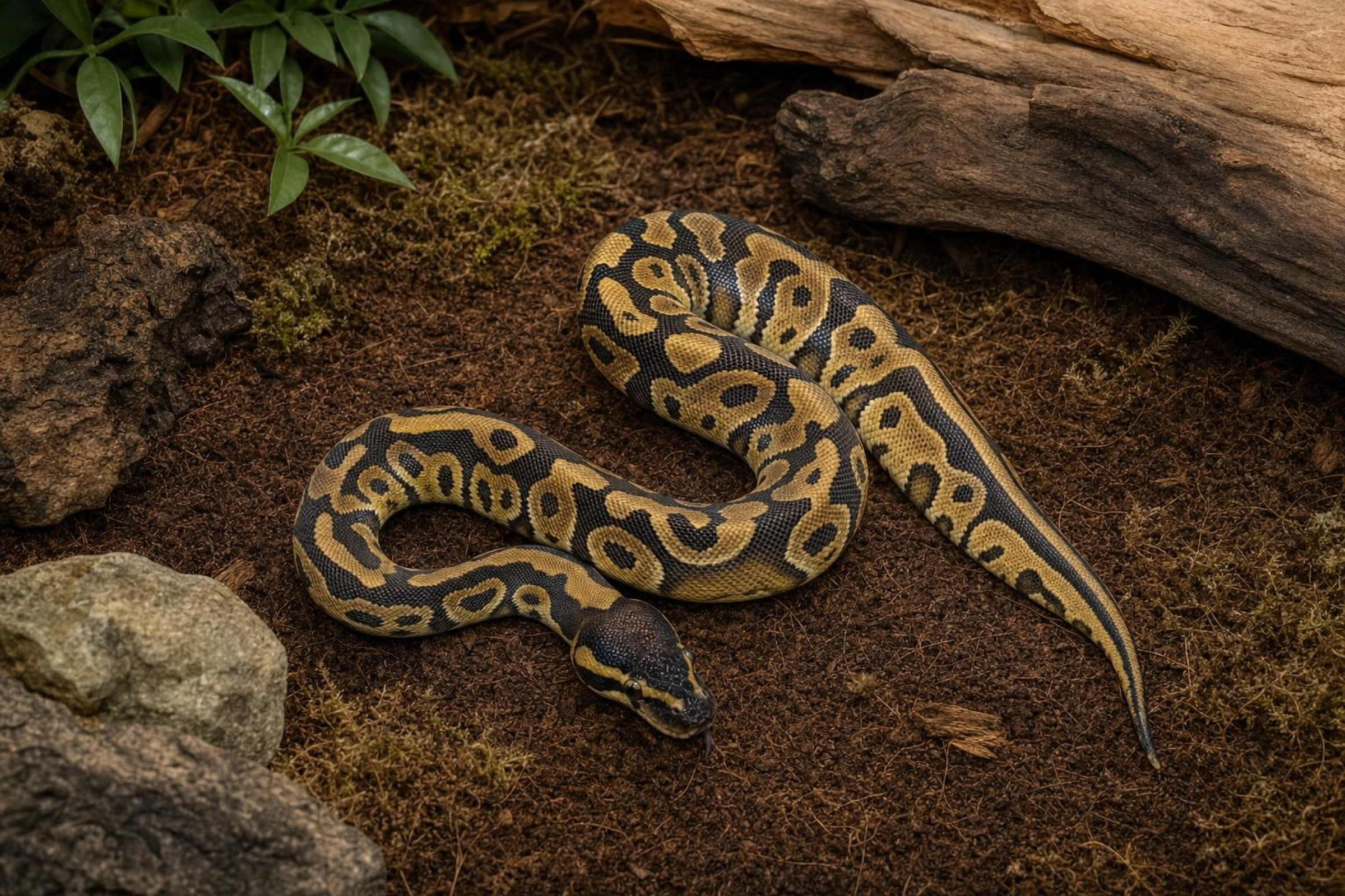 Enchi-Leopard-Königspython het. Pied, Python regius
