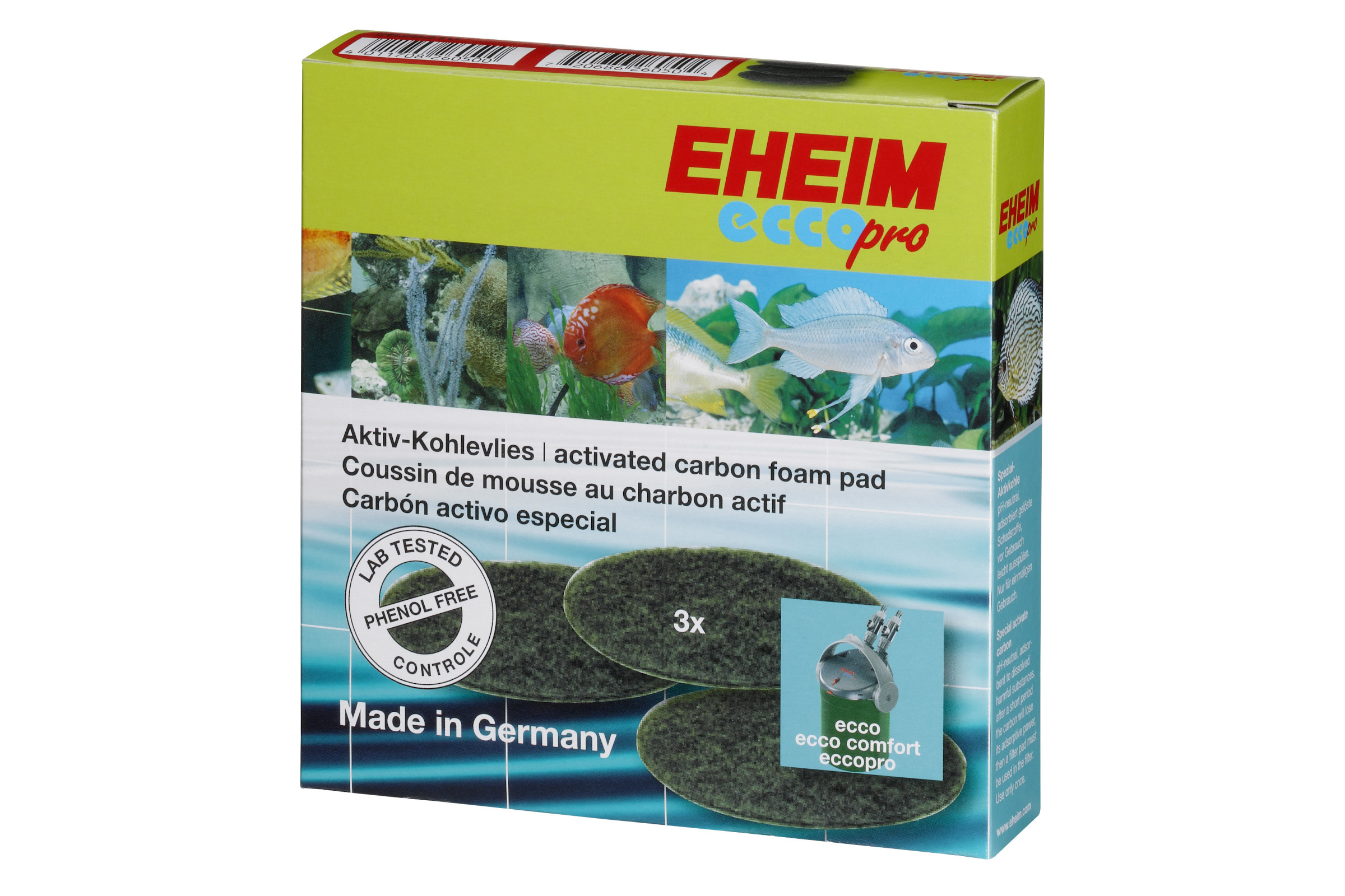 Eheim Aktivkohle-Vliese für ecco/pro/comfort, 3 Stück