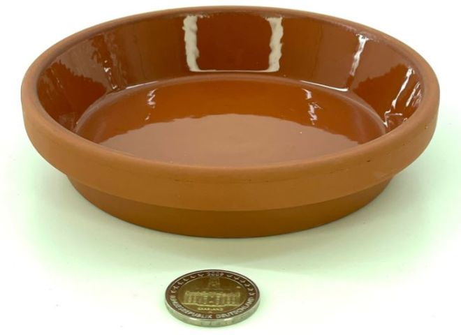 Futterschale glasiert 13,5 x 3,0 cm (Ø12 cm innen)