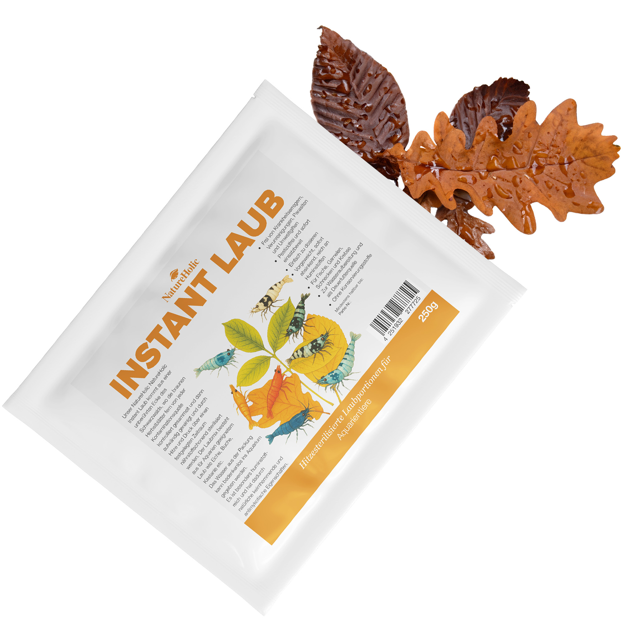 Verpackung Instant Laub mit Eichenblättern