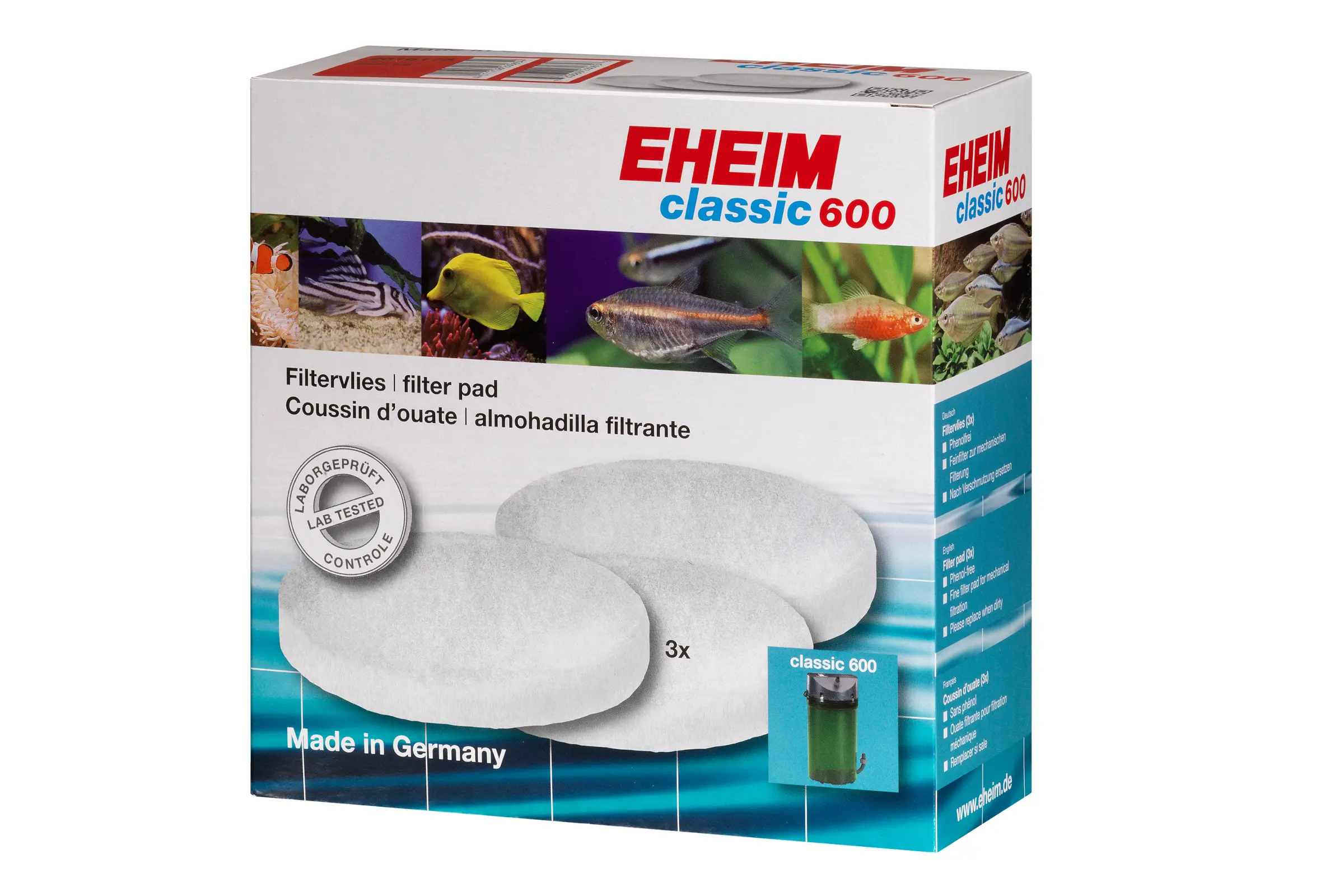 Eheim Filtervliese für Classic 600 (2217), 3 Stück