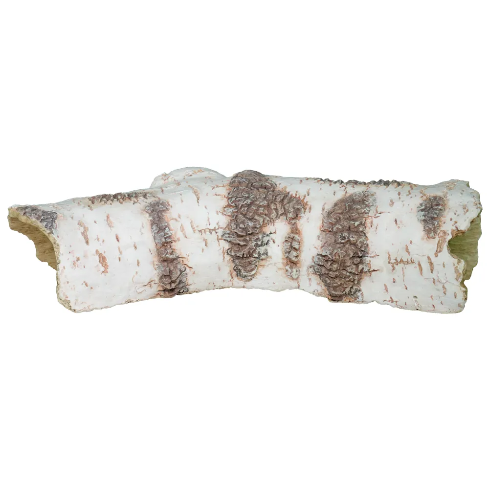 Hobby Birch Tunnel 3, Terrarium-Versteck/Höhle in realistischer Birkenrinden-Optik, 32,5×14×8 cm, wasserneutrales Polyresin, ideal als schattiger Rückzug für Reptilien, Amphibien und Nager