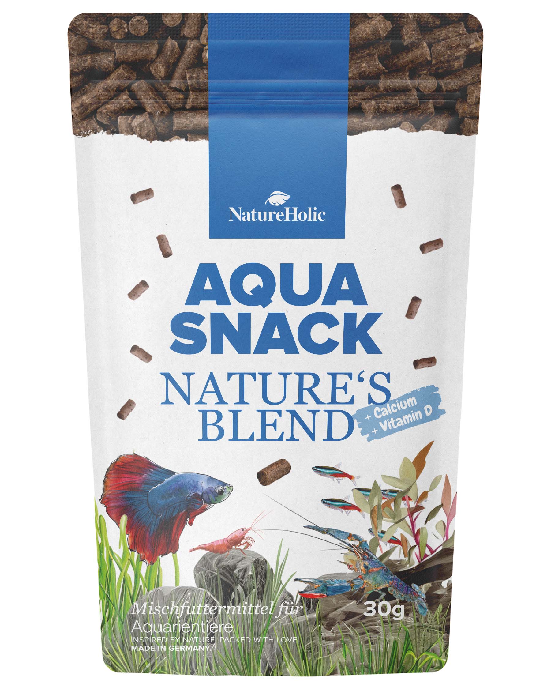 NatureHolic AquaSnack Nature's Blend, Futter Sticks, 30 g