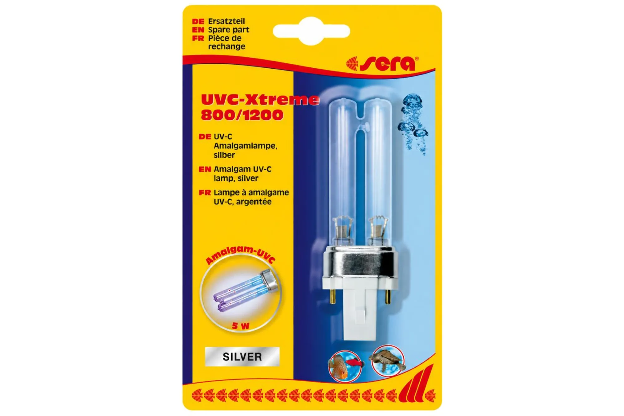 Sera UV-C Amalgamlampe 5 W für UVC-Xtreme, Silber – KI-generierte Abbildung aus Produktreferenz