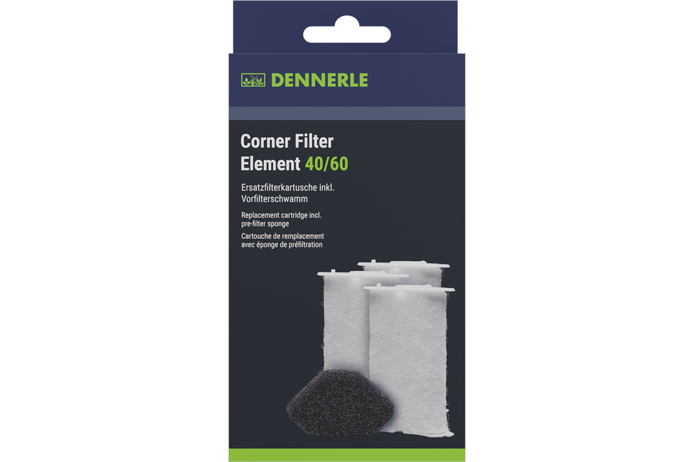 Dennerle Nano Clean Ersatz-Filterelement für Eckfilter, 3er-Pack