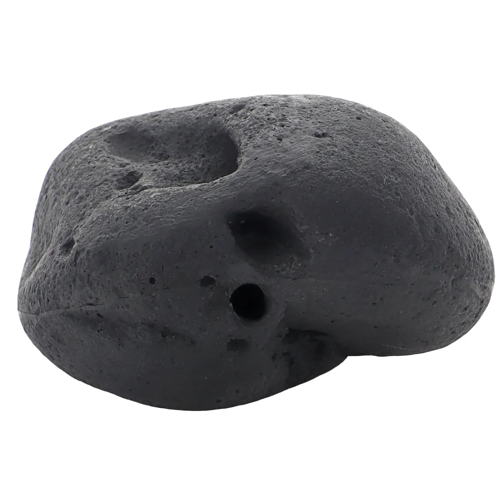 Hobby River Rock 1 Deko-Flussstein, 10 × 9,5 × 6,5 cm; weich gerundete, wassergeschliffene Form mit dunkler Oberfläche – ideal für Aquascaping, Paludarium und Verstecke für Fische, Garnelen und Wirbellose