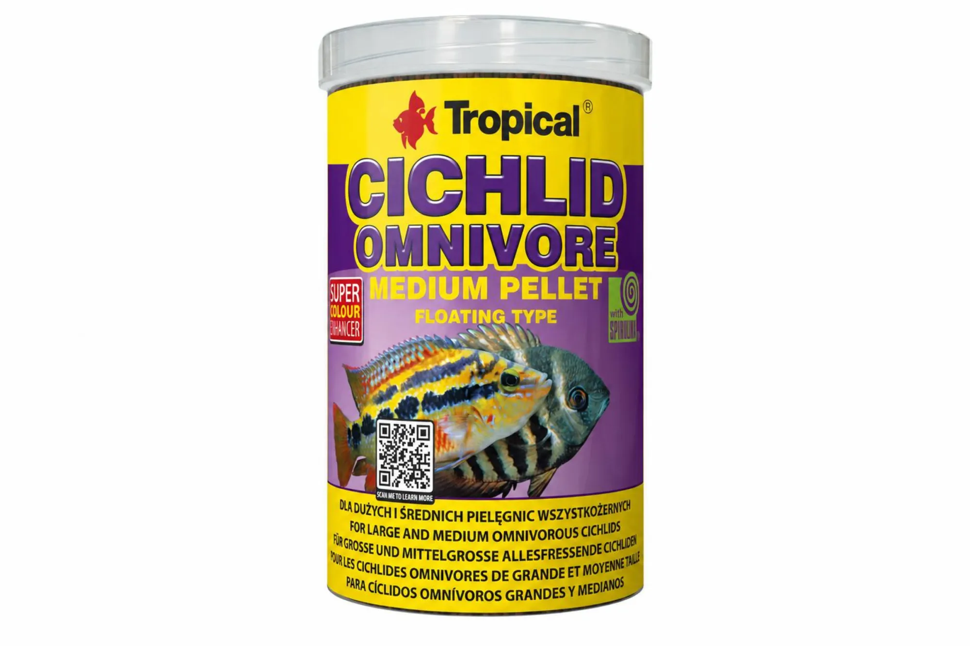 Tropical Cichlid Omnivore Medium Pellet 500 ml – KI-generierte Abbildung aus Produktreferenz