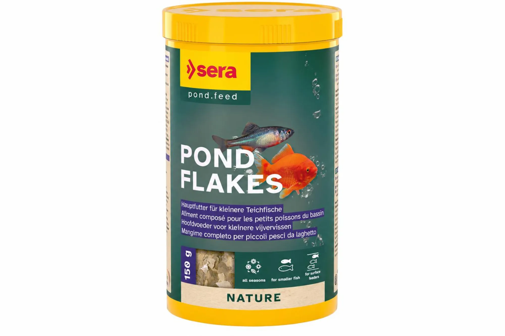 sera Pond Flakes nature 1.000 ml (150 g) – KI-generierte Abbildung aus Produktreferenz