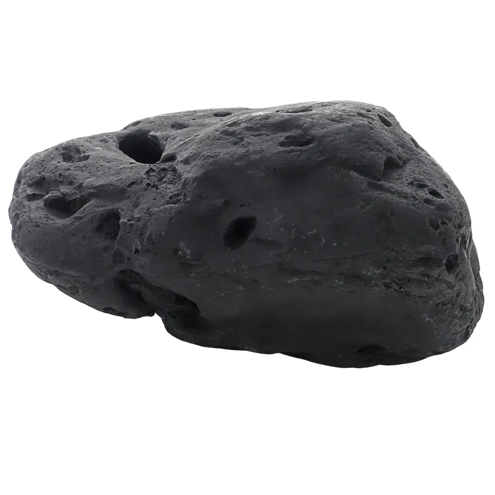 Hobby River Rock 3: dunkel gerundeter Deko-Flussstein (21 × 17 × 10,5 cm) mit wasserneutraler, strukturierter Oberfläche – ideal für Aquascaping, Aquarium, Paludarium und als Versteck für Fische, Garnelen und Wirbellose