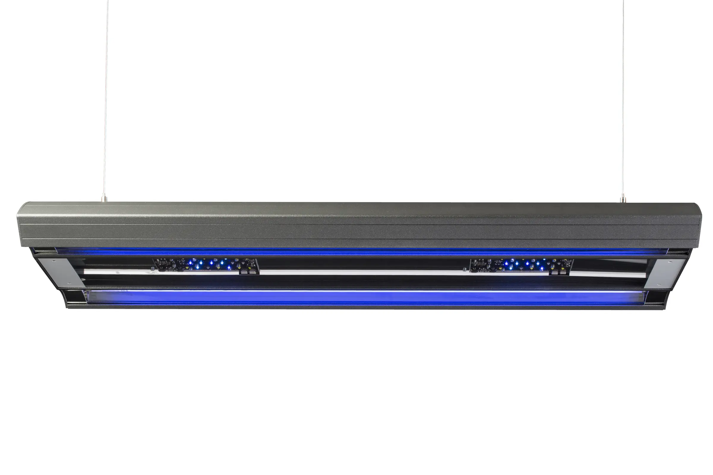 LED-Hängeleuchte, rechteckig, blau