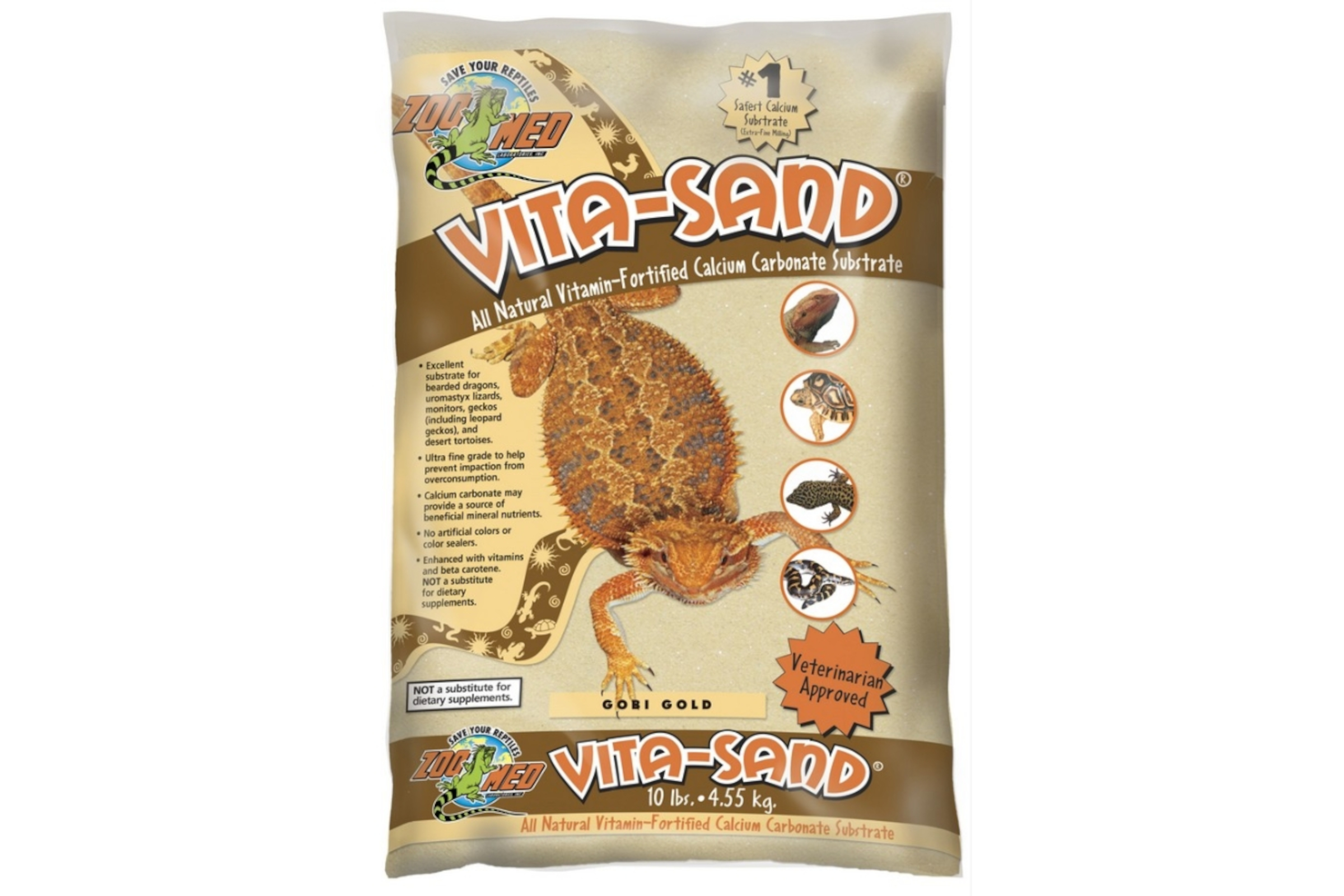 Zoomed Vita-Sand Gobi Gold, Bodensubstrat, 4,5 kg