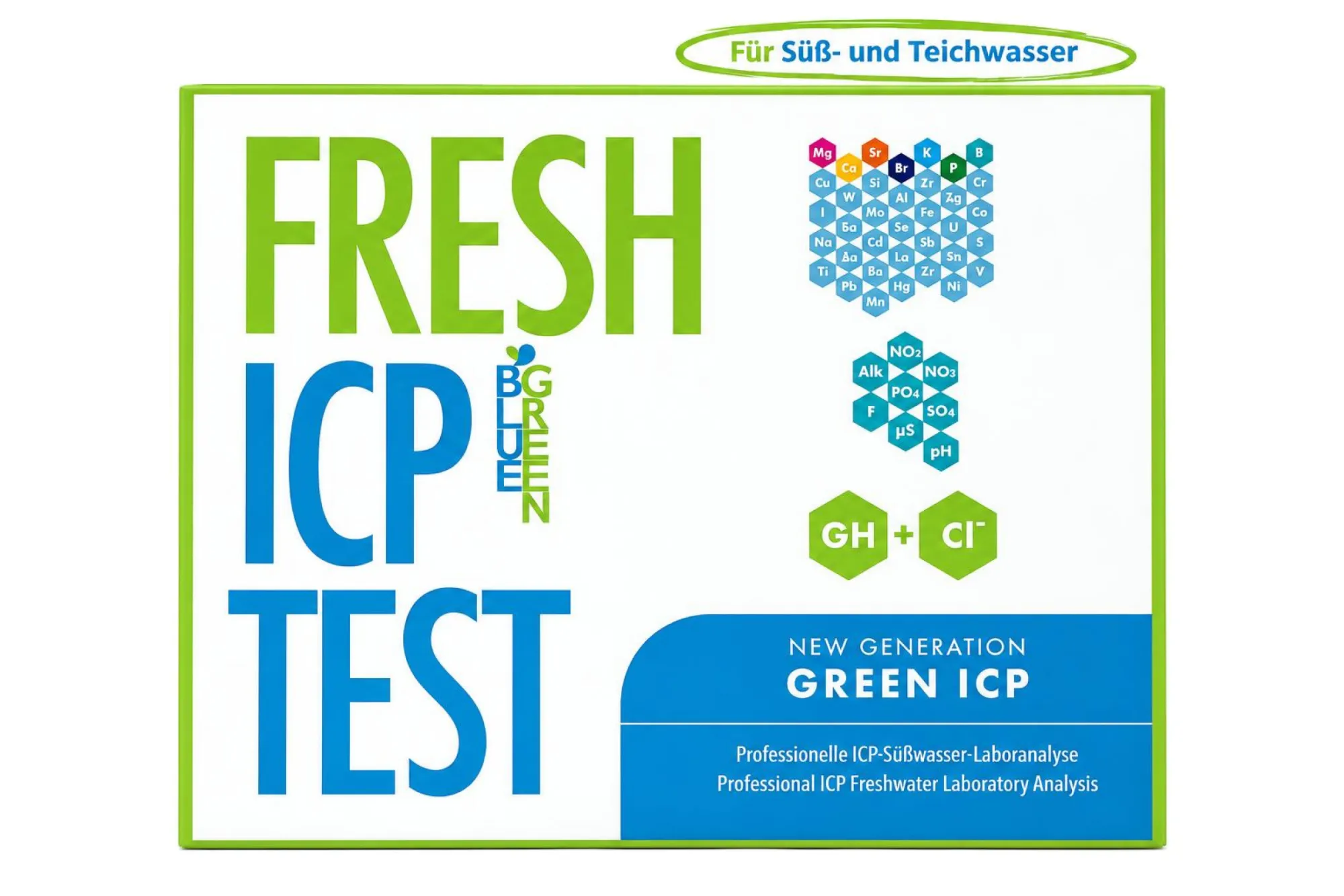 Fauna Marin Fresh ICP Test Bluegreen – KI-generierte Abbildung aus Produktreferenz