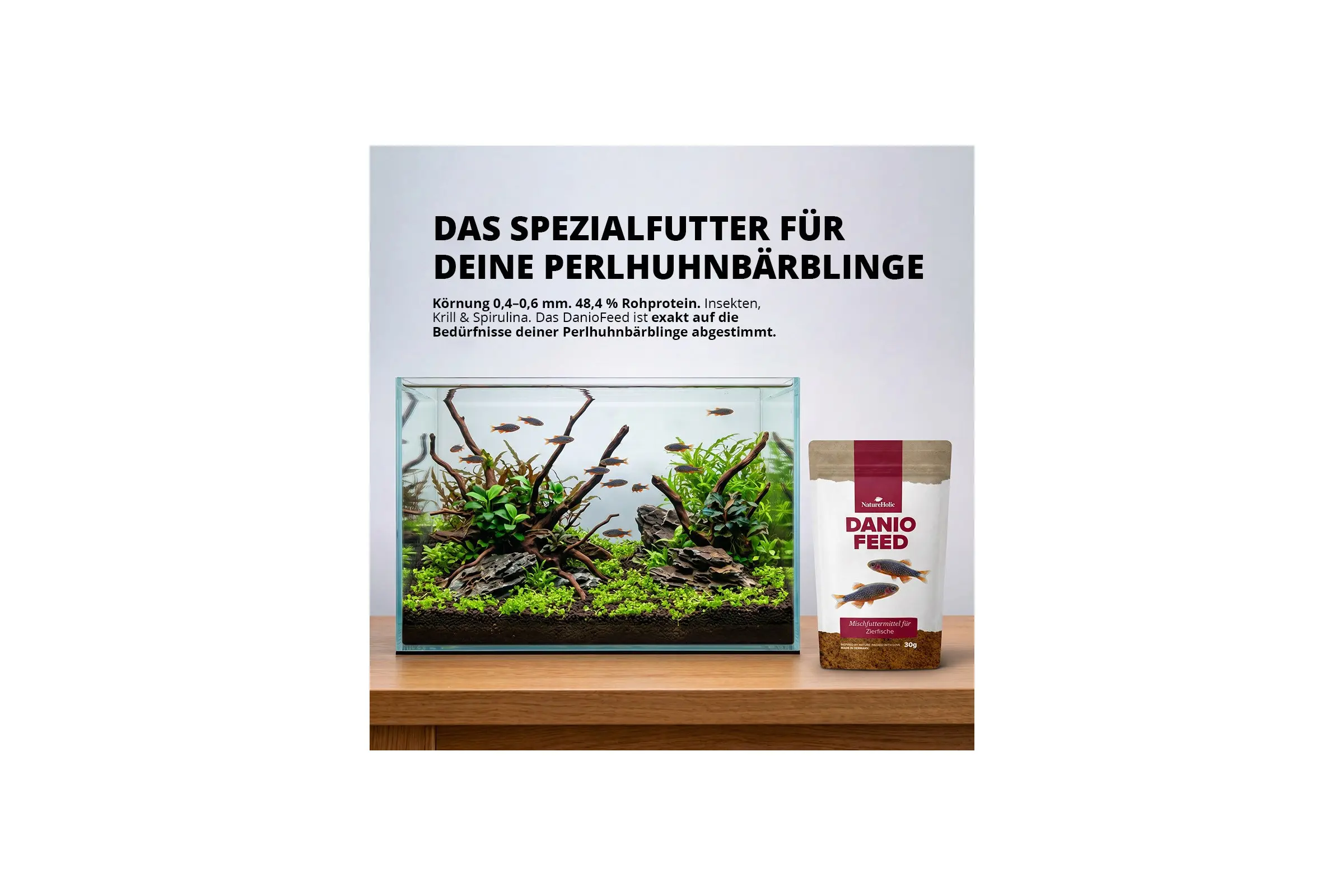 NatureHolic DanioFeed – Spezialfutter für kleine Danio-Arten – 30 g