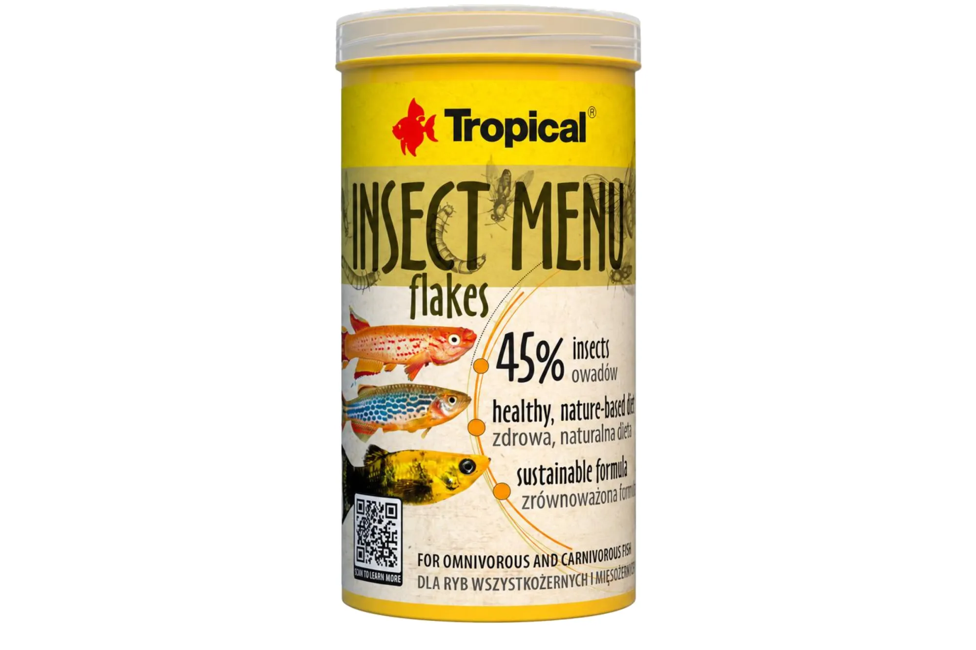 Tropical Insect Menu Flakes 250 ml – KI-generierte Abbildung aus Produktreferenz