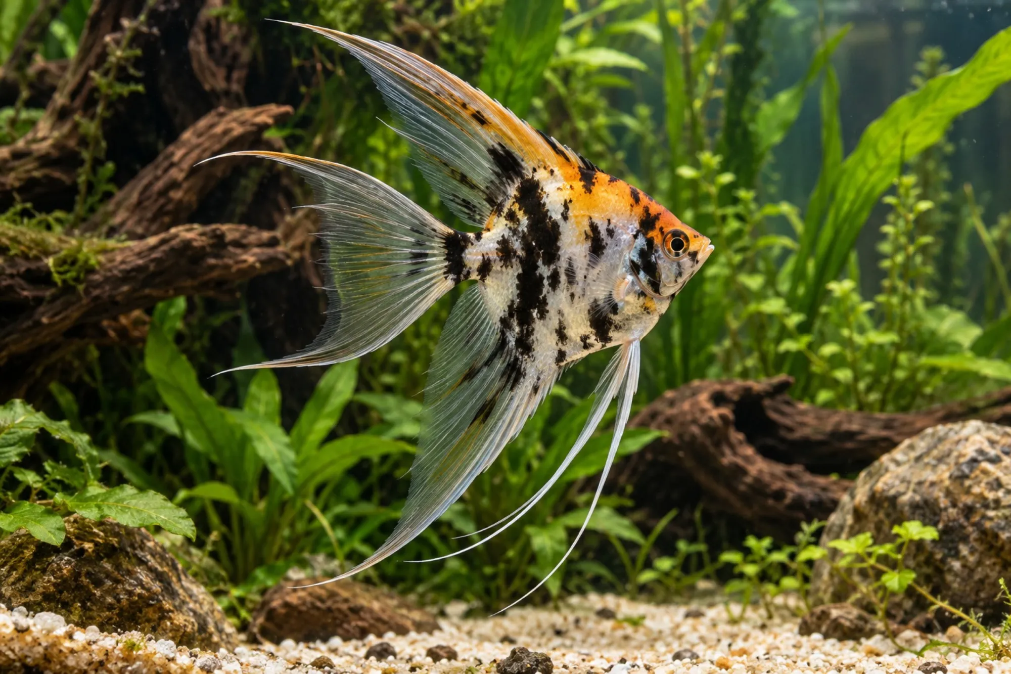 Schleierskalar Farbmix, Pterophyllum scalare, ca. 3,0-4,0 cm