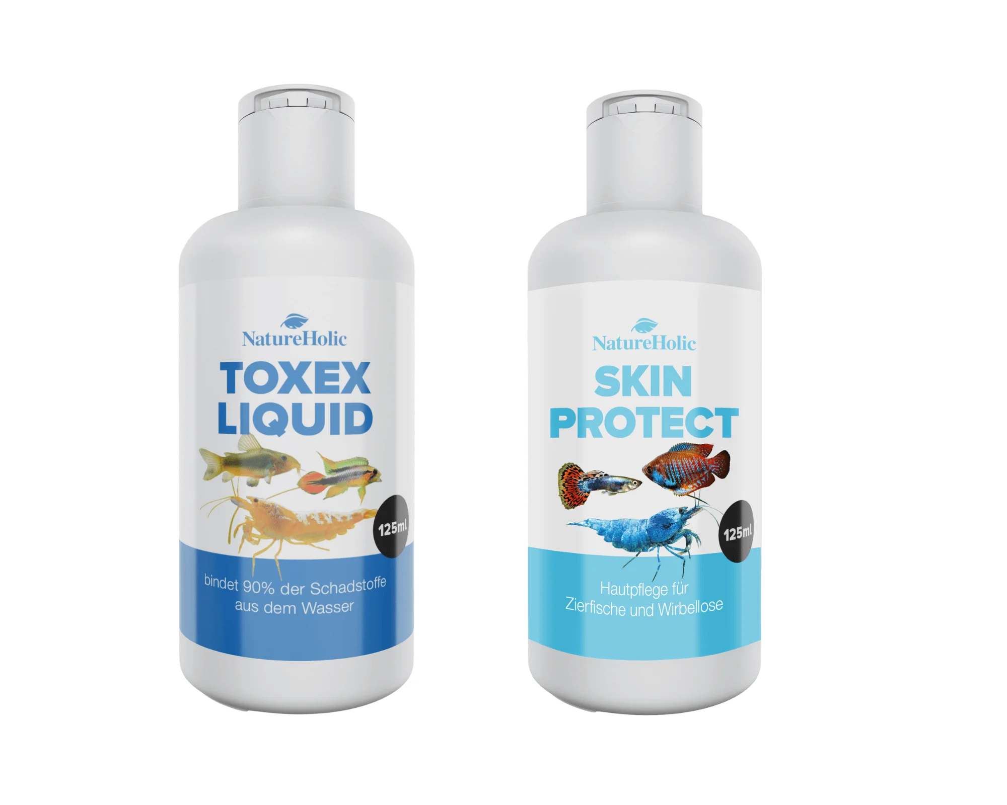 Zwei Flaschen: Toxex Liquid und Skin Protect 125ml