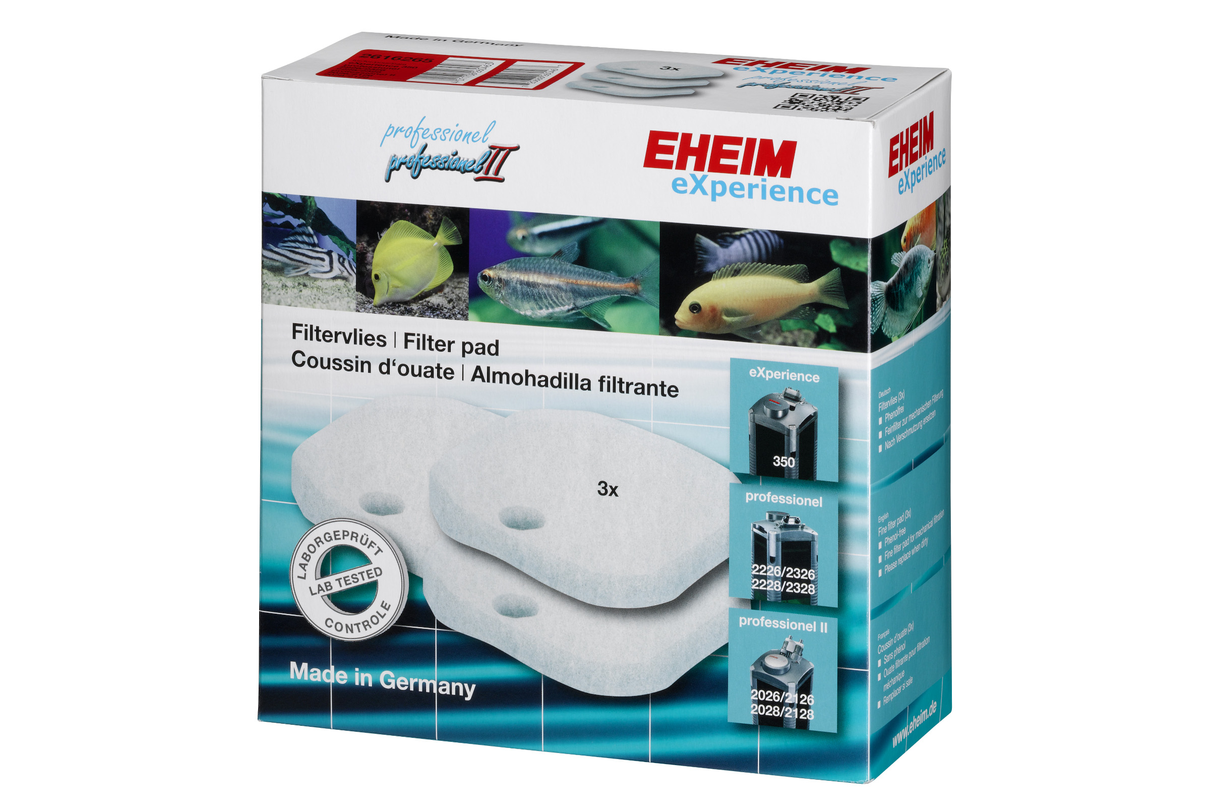 Eheim Filtervliese für Experience 350 und Prof. 1&II, 3 Stück