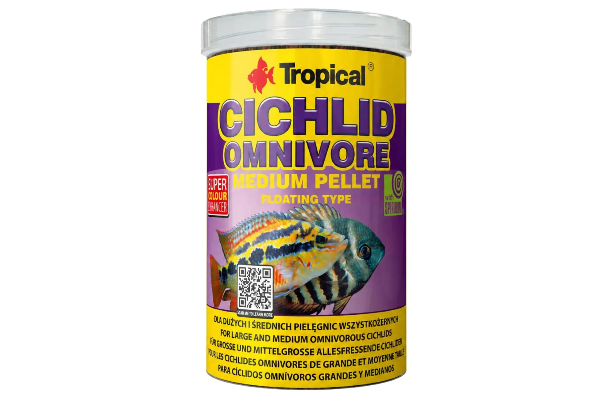 Tropical Cichlid Omnivore Medium Pellet 1 l – KI-generierte Abbildung aus Produktreferenz