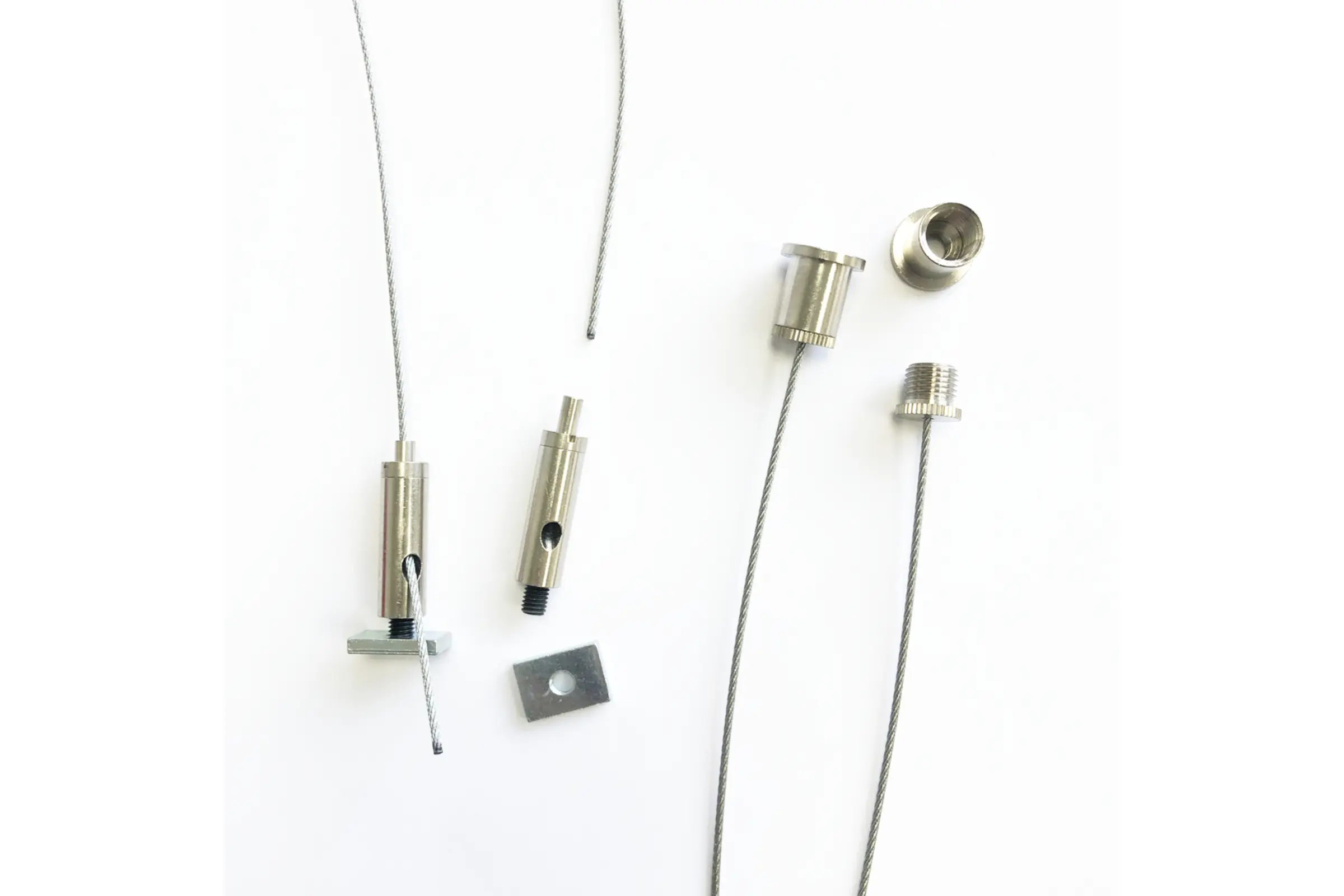 Stahlseil Befestigungsset mit Schraubhülsen