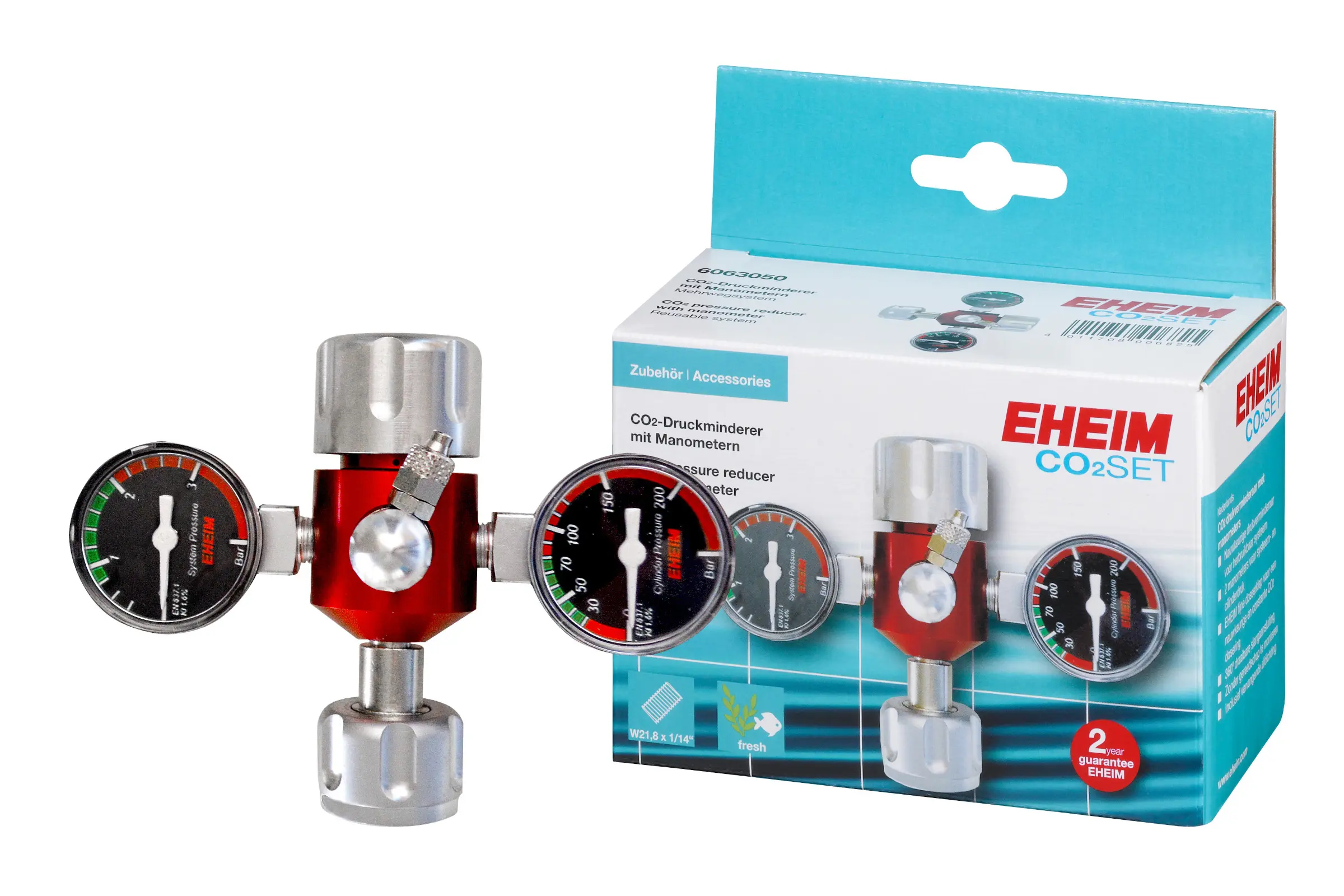 Eheim Druckminderer mit Manometer für Mehrwegflaschen