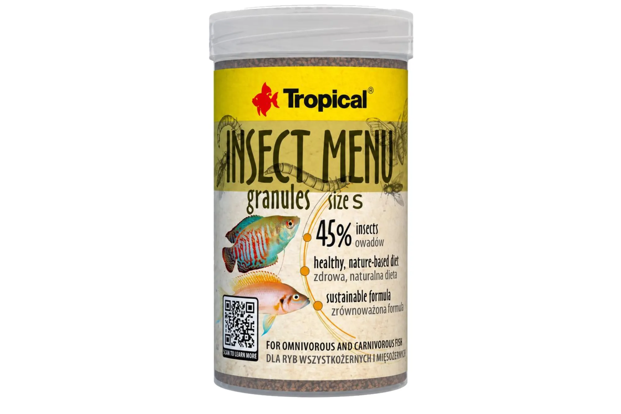 Tropical Insect Menu Colour Granules Size S 100 ml – KI-generierte Abbildung aus Produktreferenz