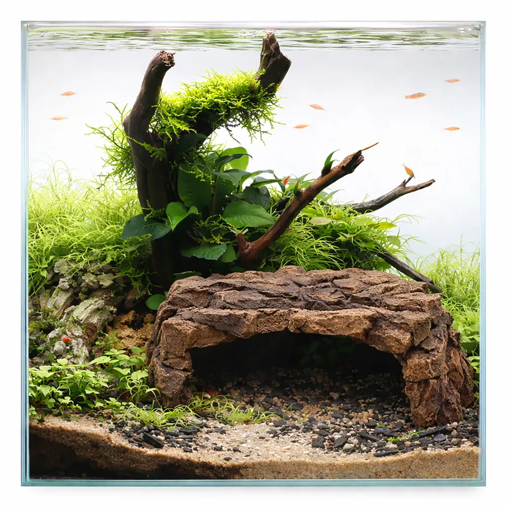 Hobby Desert Stone Cave 1: Terrarienhöhle in realistischer Felsoptik (20×8,4×14 cm) als Unterschlupf für Reptilien, Amphibien und Wirbellose; wasserneutrales Polyresin, passend für Wüsten-, Felsen- und Regenwaldterrarium