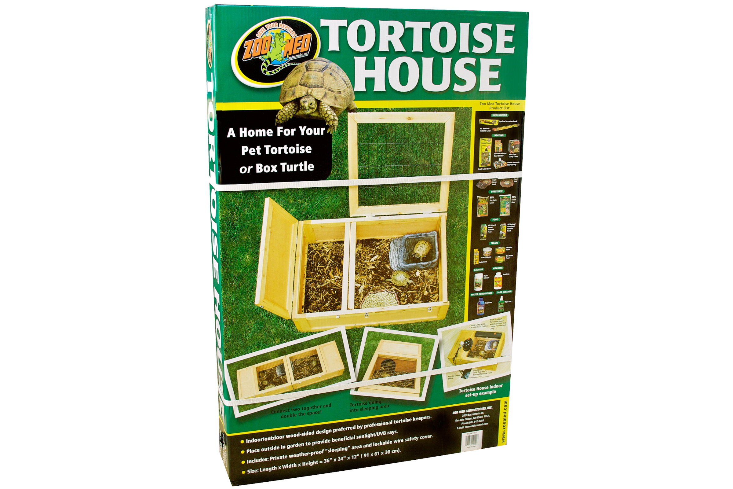 Zoomed Tortoise House, Schildkrötenhaus aus Holz