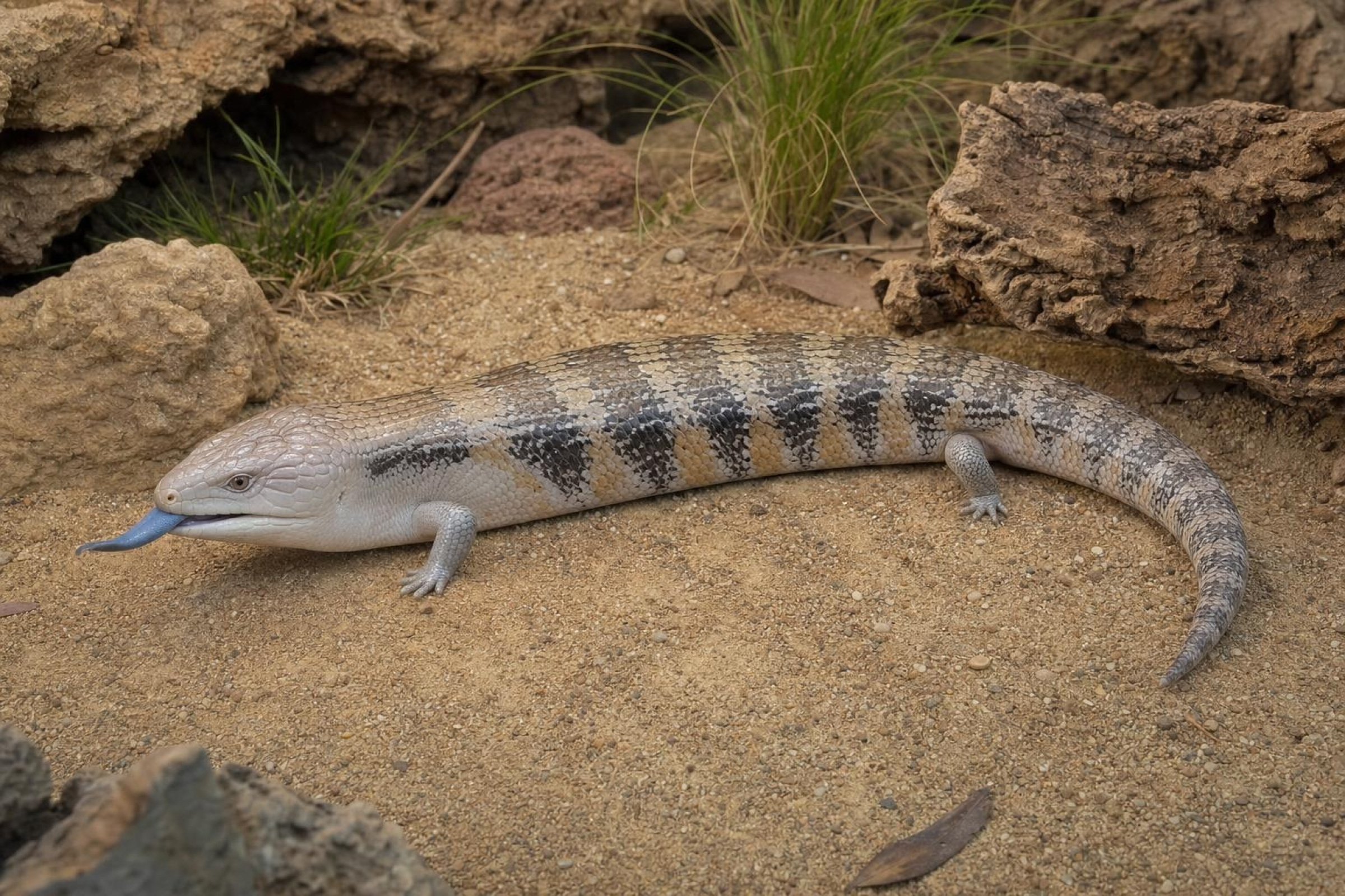Nördlicher Blauzungenskink, Tiliqua scincoides intermedia
