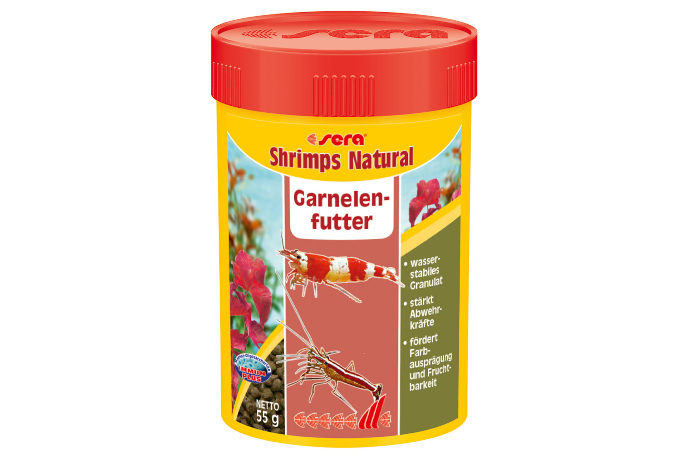 Sera Shrimps Nature, Hauptfutter-Granulat, 100 ml