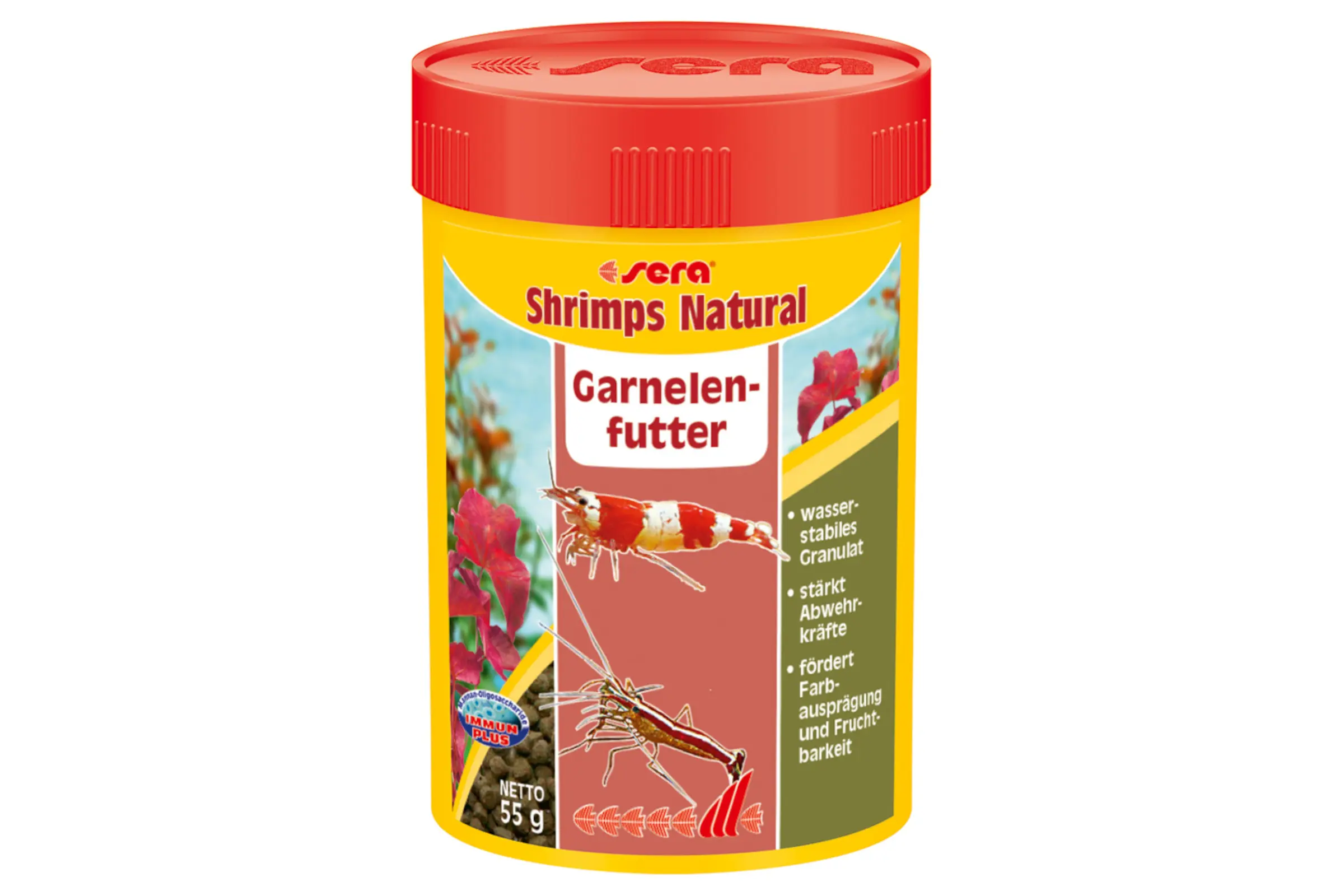 Sera Shrimps Nature, Hauptfutter-Granulat, 100 ml