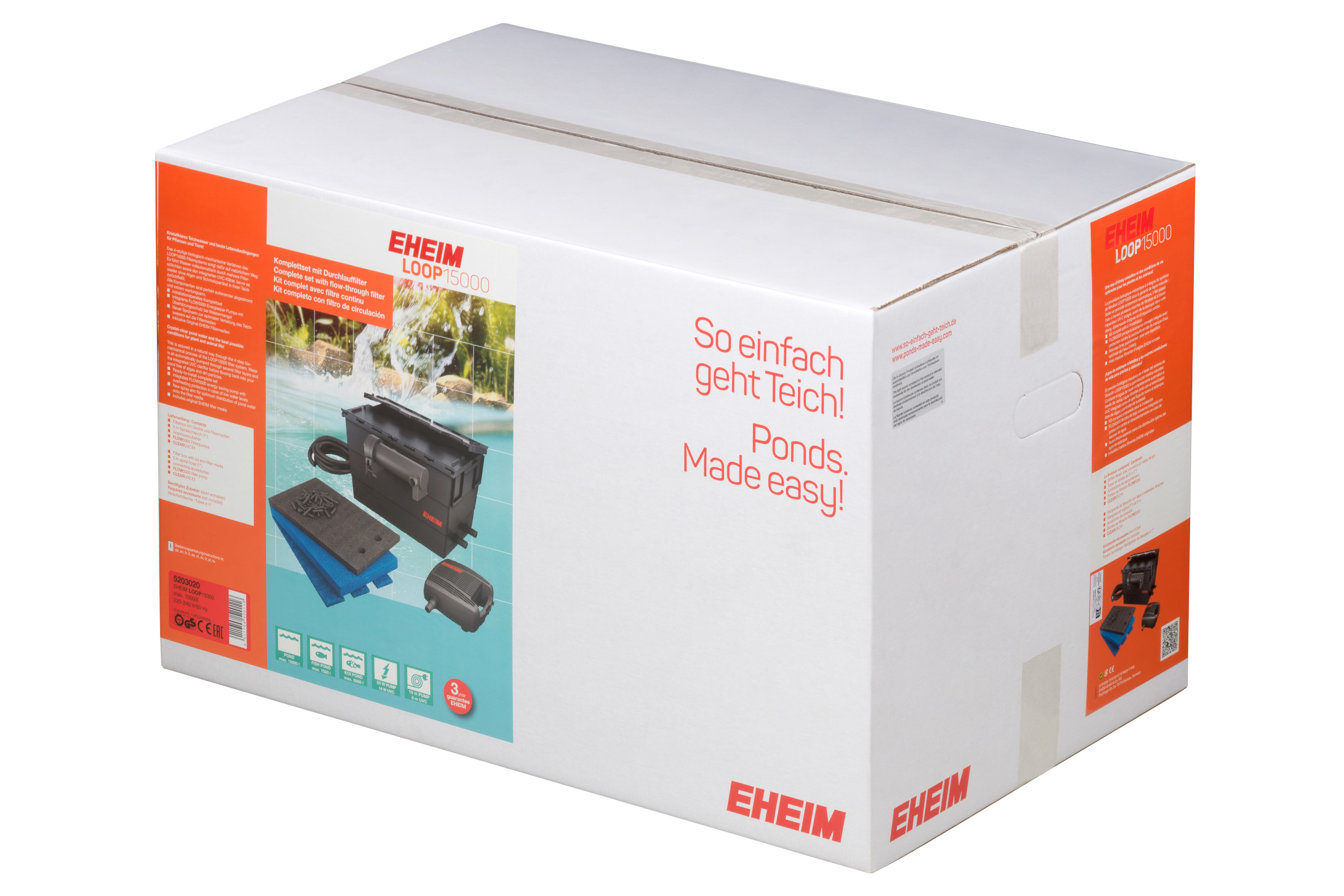 Eheim LOOP15000, Teich-Durchlauffilterset mit UVC