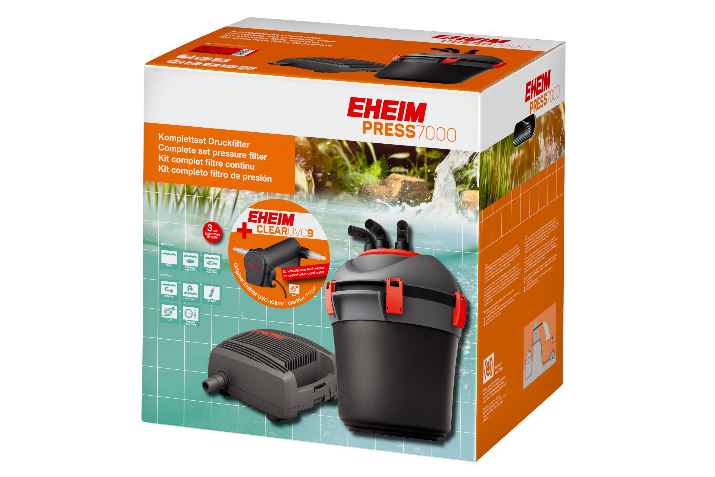 Eheim Press7000, Teich-Druckfilterset inkl. UVC-Klärer