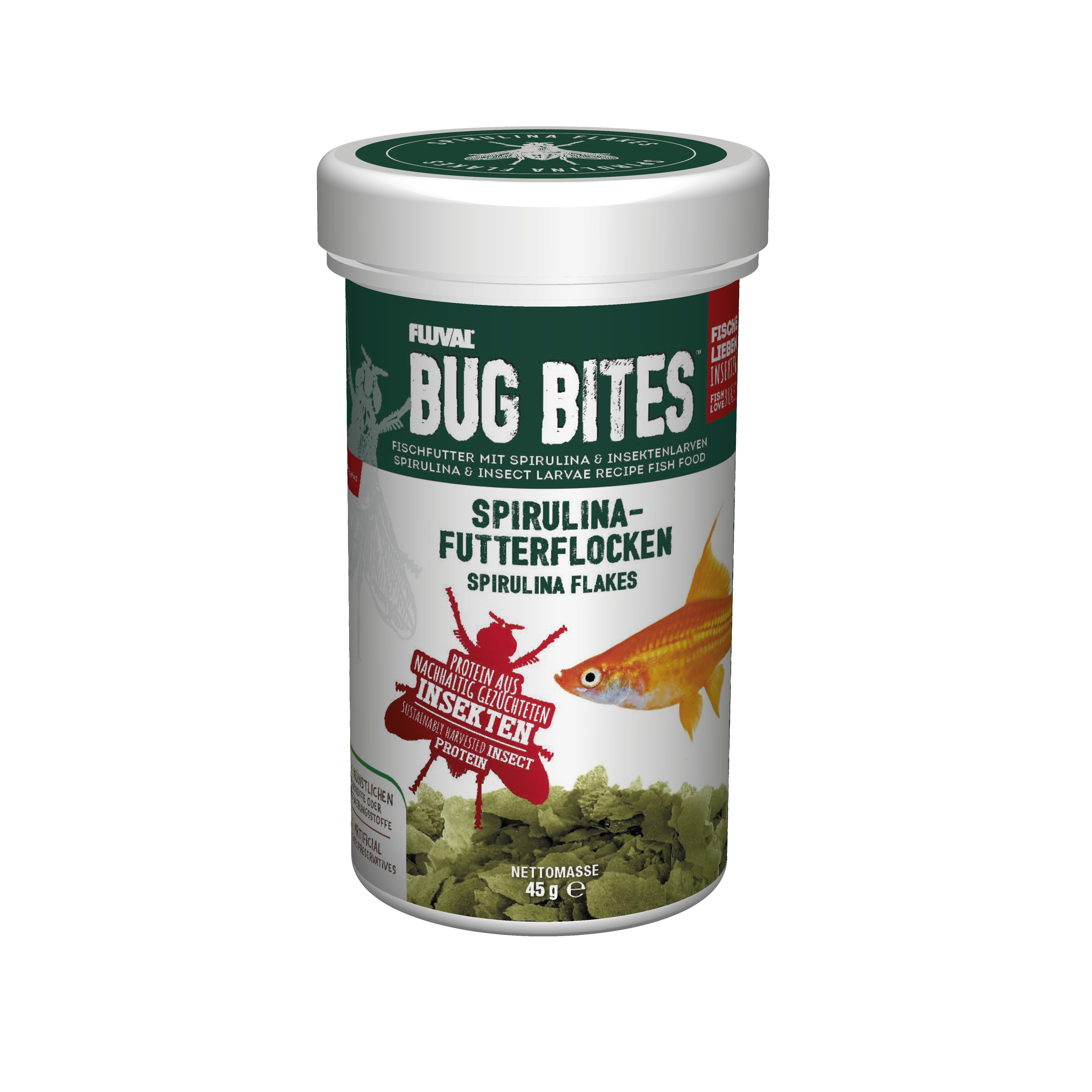 Fluval Bug Bites Spirulina Flakes 250 ml Fluval Bug Bites Spirulina Flakes 250 ml