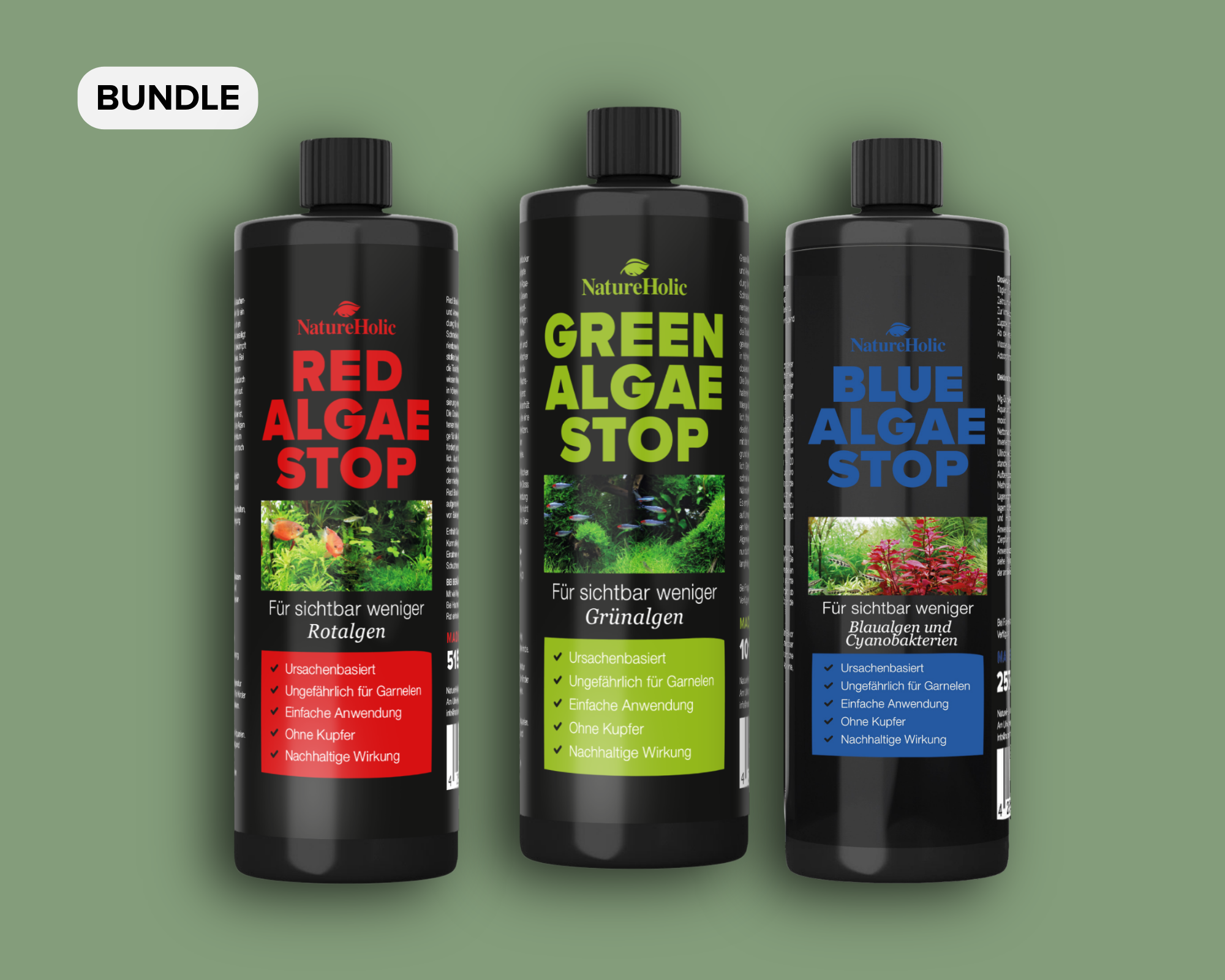 NatureHolic Algen Sorglospaket, für ein algenfreies Aquarium