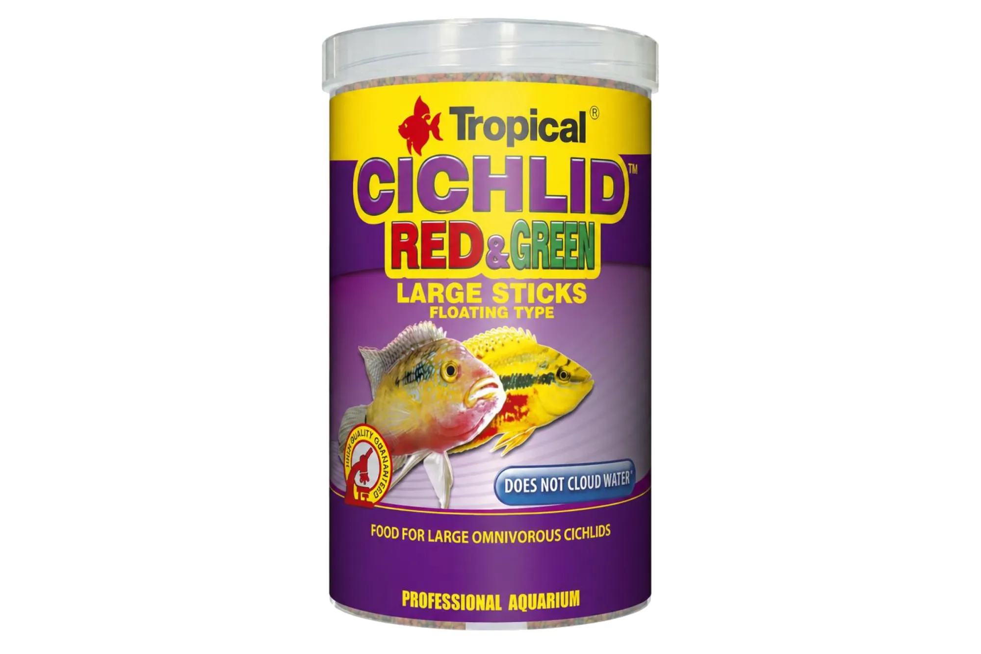 Tropical Cichlid Red & Green Large Sticks 1000 ml – KI-generierte Abbildung aus Produktreferenz
