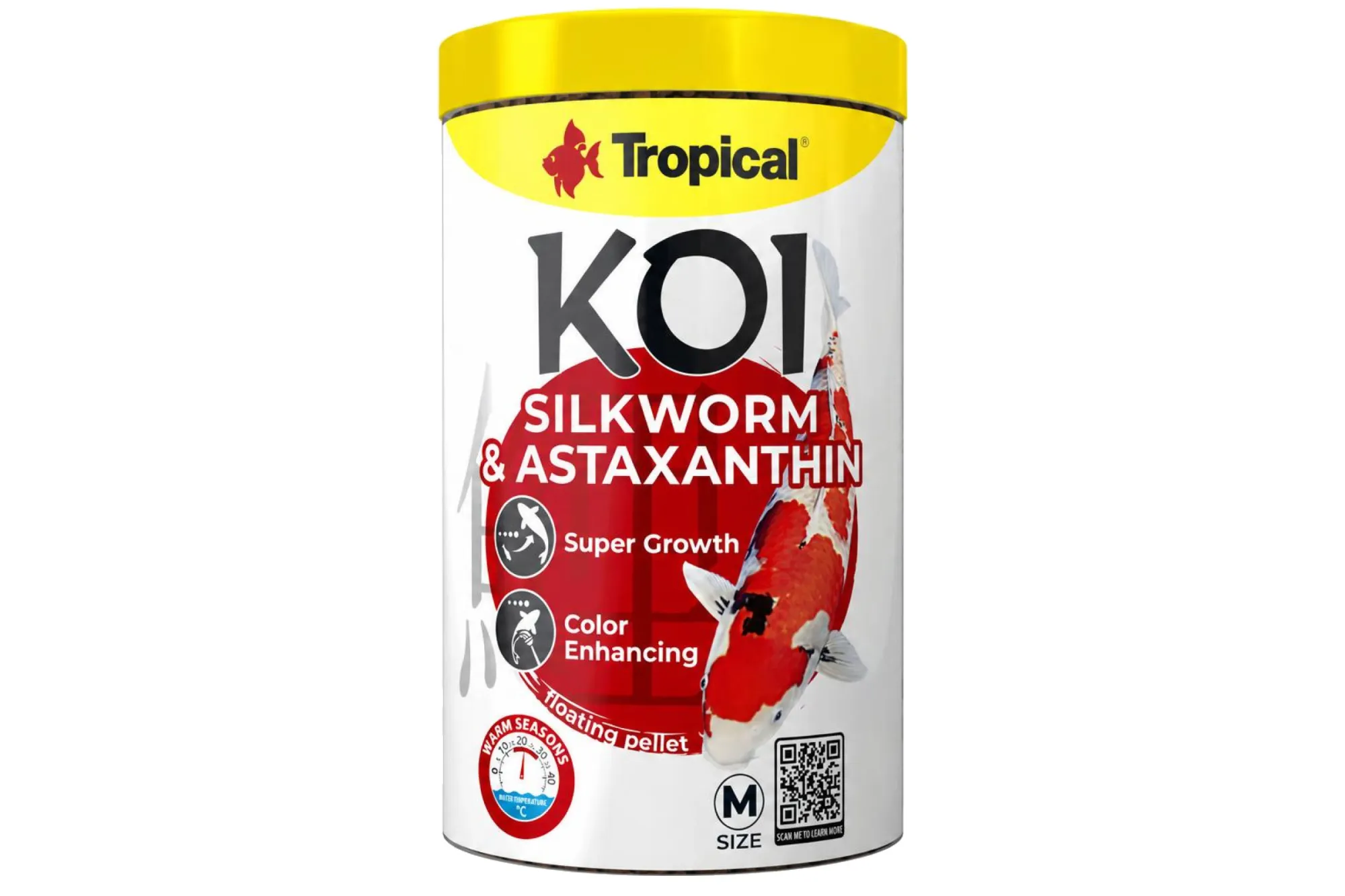 Tropical Koi Silkworm & Astaxanthin Pellet M 7 kg – KI-generierte Abbildung aus Produktreferenz