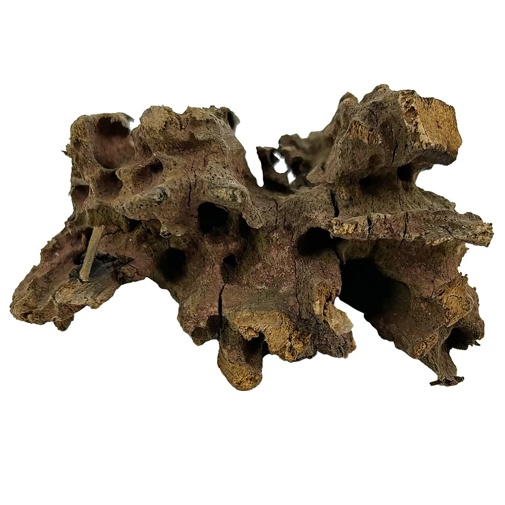 Hobby Honeycomb Wood L, Naturholz 30–40 cm: durchbrochenes Holz mit Hohlräumen und ausgefransten Kanten als Versteck und Kletterelement für Aquarium und Terrarium
