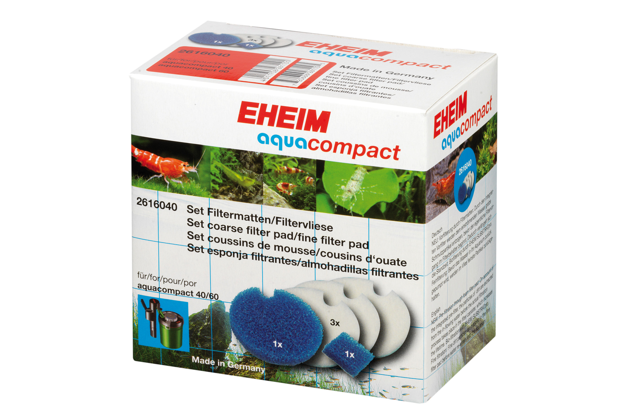 Eheim Filtermatten und Vliese für Aquacompact 40/60, 5 Stück