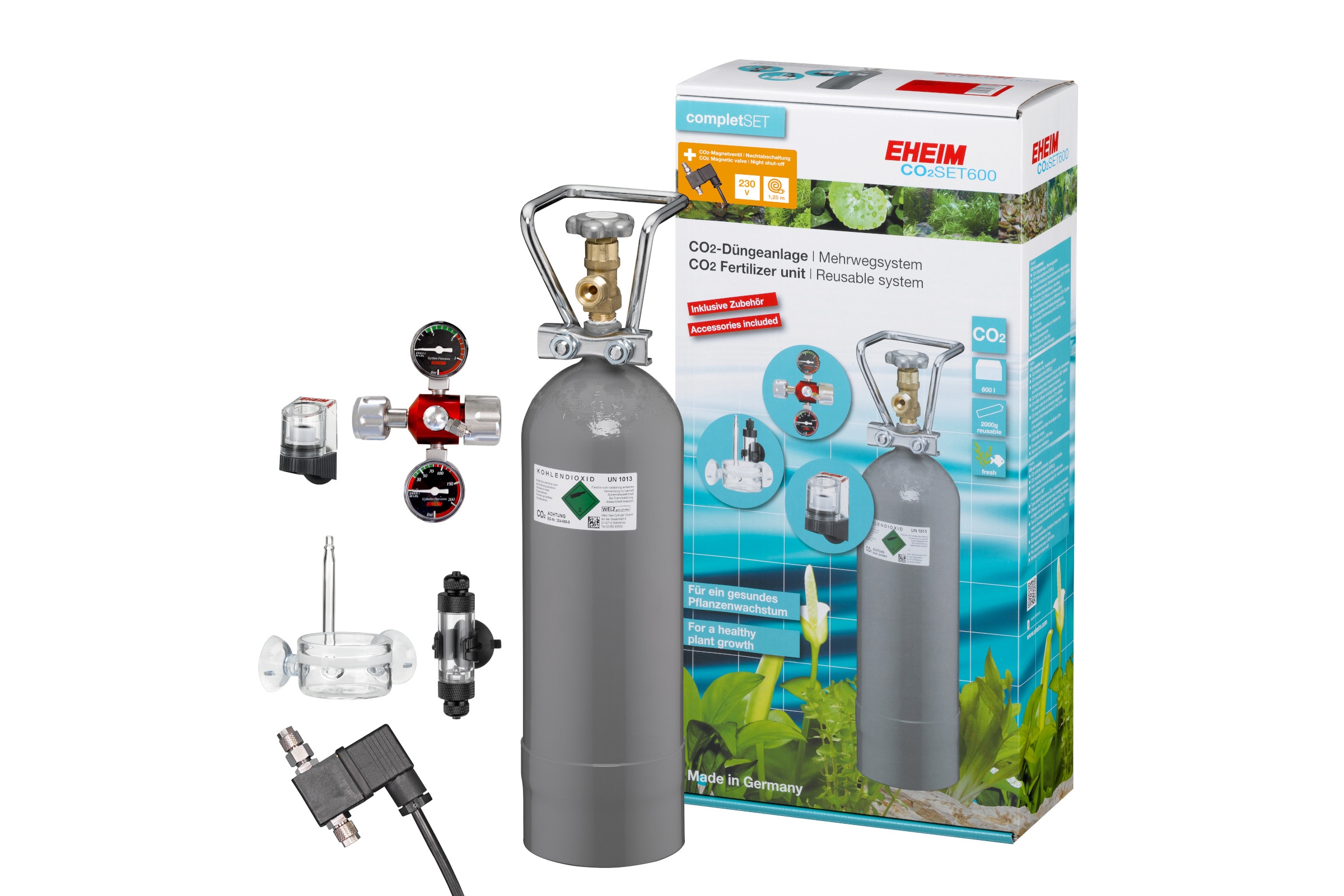 Eheim CO₂SET600 Mehrweg 2000 g, CO2-Anlage inkl. Nachtabschaltung